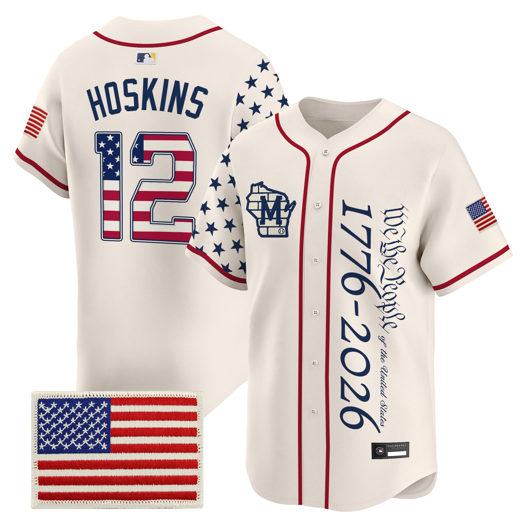 Men's Milwaukee Brewers "America 250 Edition" Vapor Premier Limited Jersey V2 - All Stitched