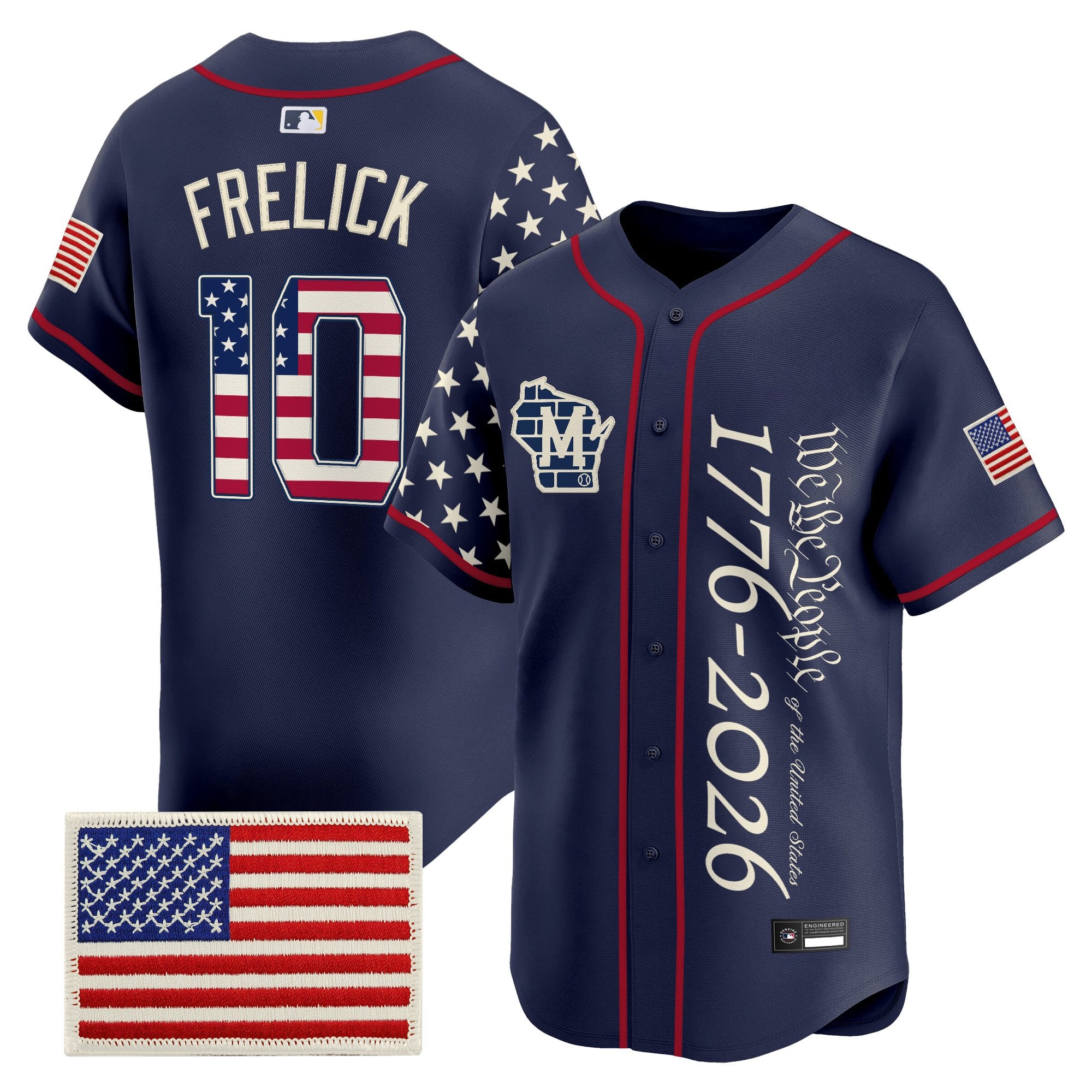Men's Milwaukee Brewers "America 250 Edition" Vapor Premier Limited Jersey V2 - All Stitched