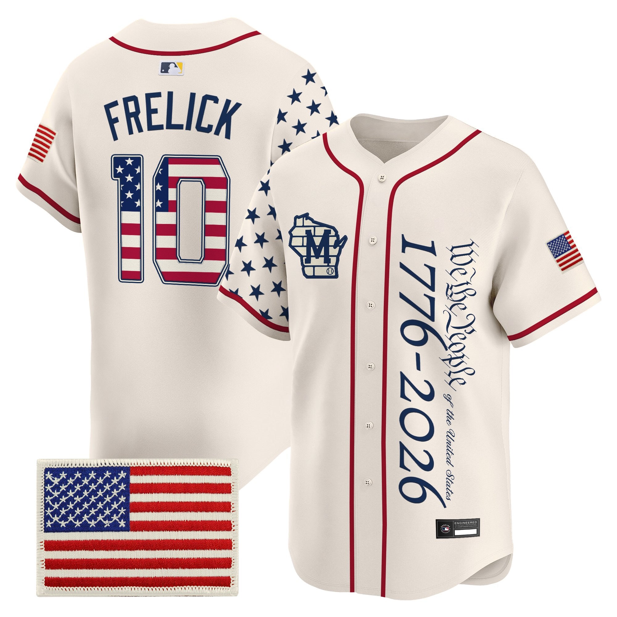 Men's Milwaukee Brewers "America 250 Edition" Vapor Premier Limited Jersey V2 - All Stitched