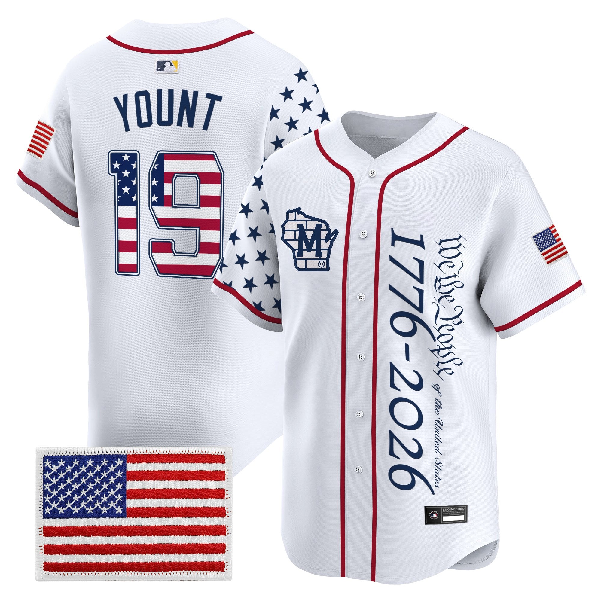 Men's Milwaukee Brewers "America 250 Edition" Vapor Premier Limited Jersey V2 - All Stitched