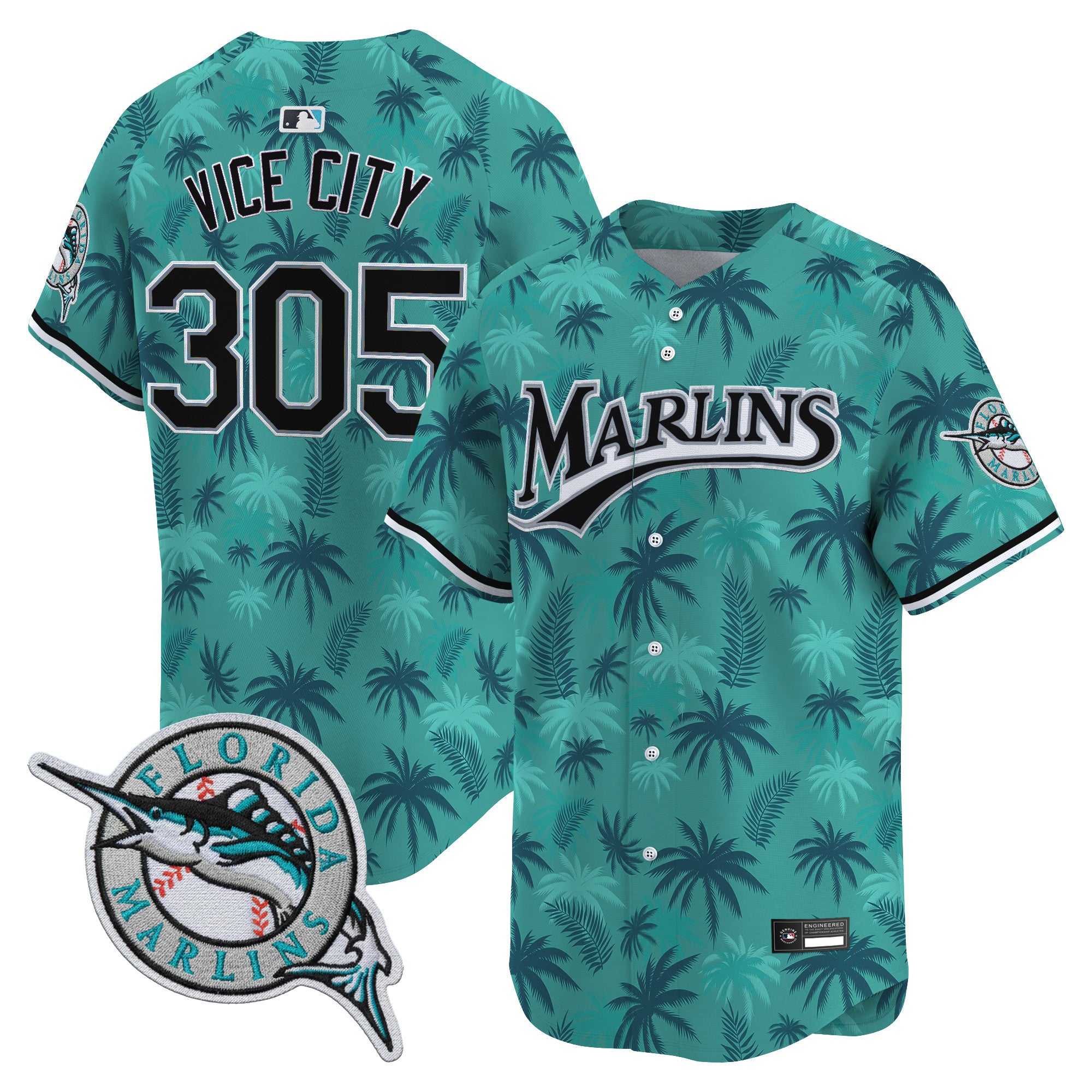 Miami Marlins GTA Vice City Vapor Premier Limited Jersey - Stitched