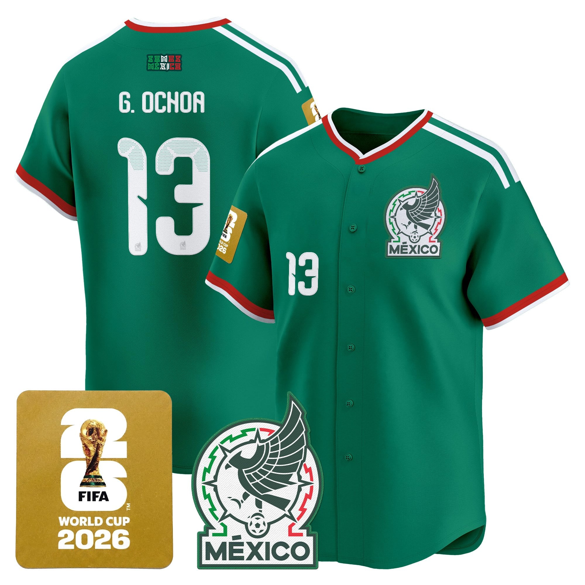 Men's Mexico 2026 World Cup Vapor Baseball Jersey - All Stitched