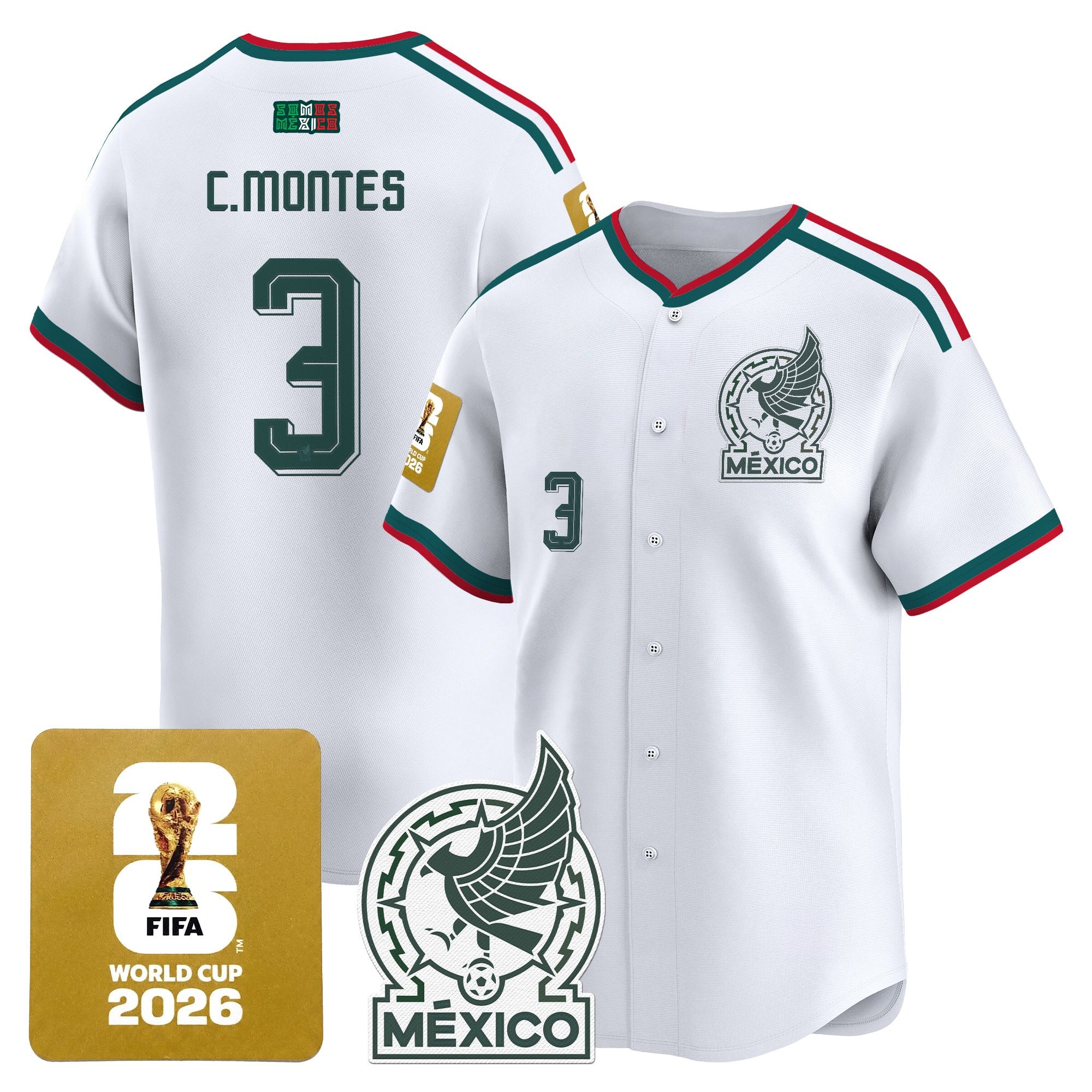 Men's Mexico 2026 World Cup Vapor Baseball Jersey - All Stitched