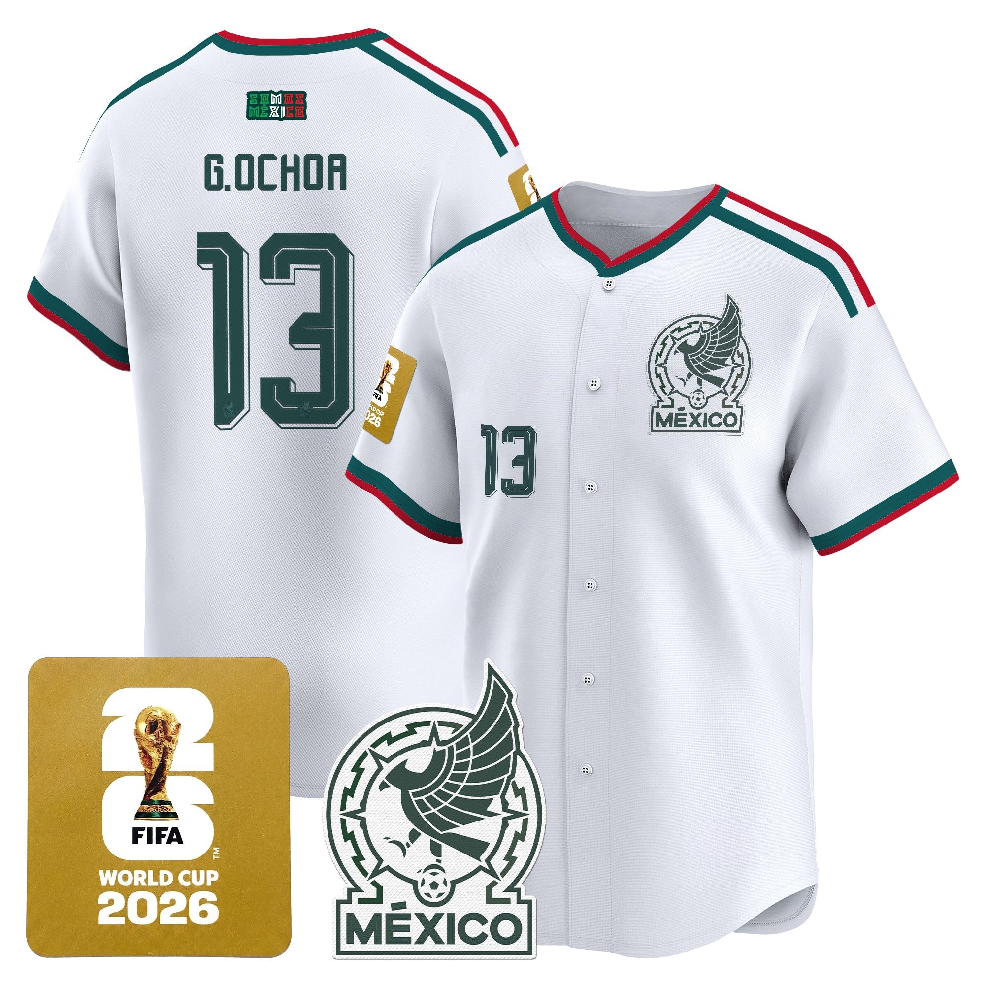 Men's Mexico 2026 World Cup Vapor Baseball Jersey - All Stitched