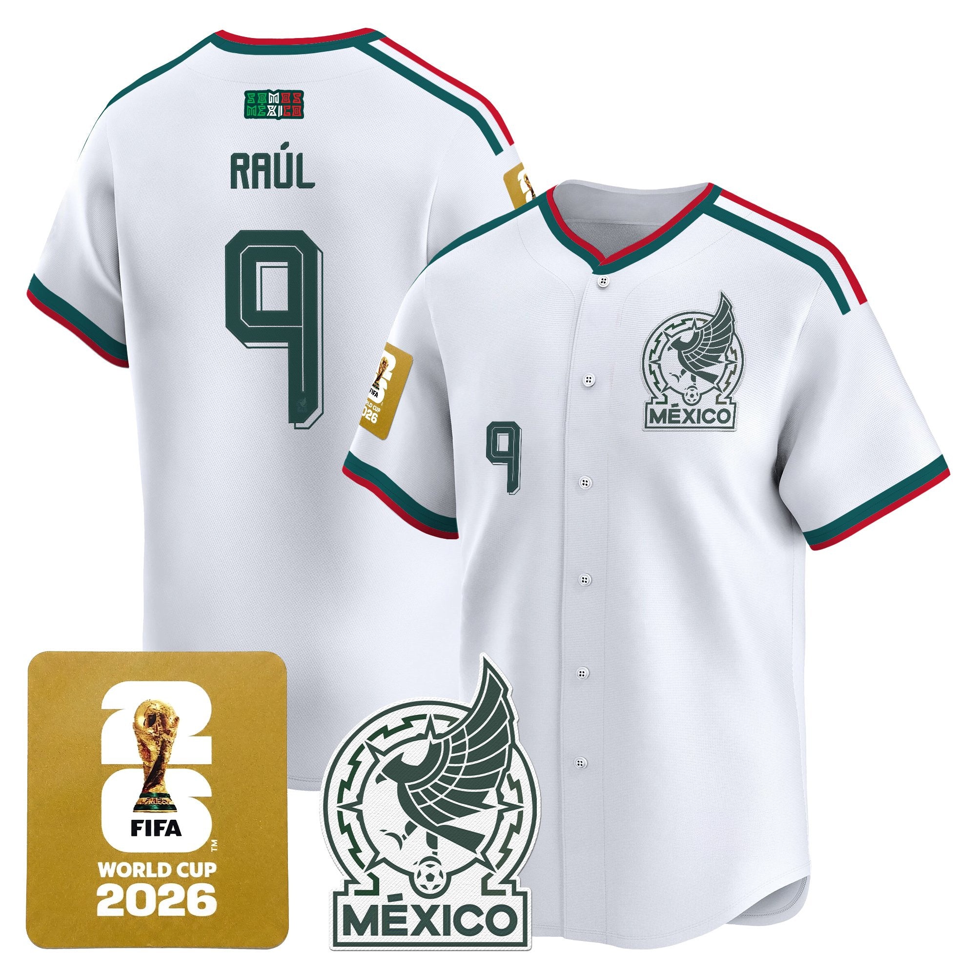 Men's Mexico 2026 World Cup Vapor Baseball Jersey - All Stitched
