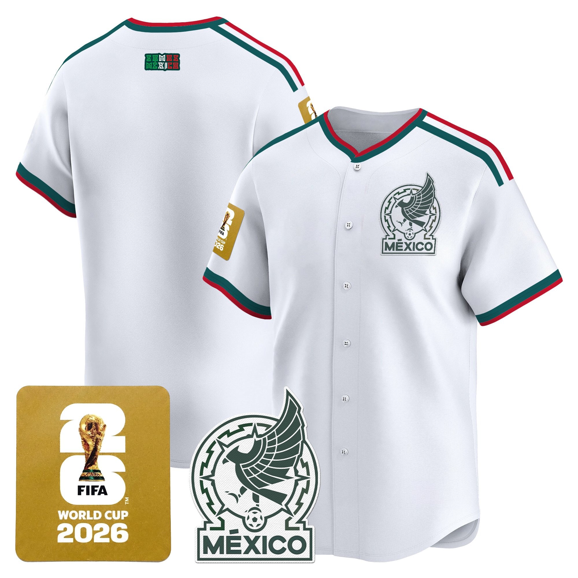 Men's Mexico 2026 World Cup Vapor Baseball Jersey - All Stitched