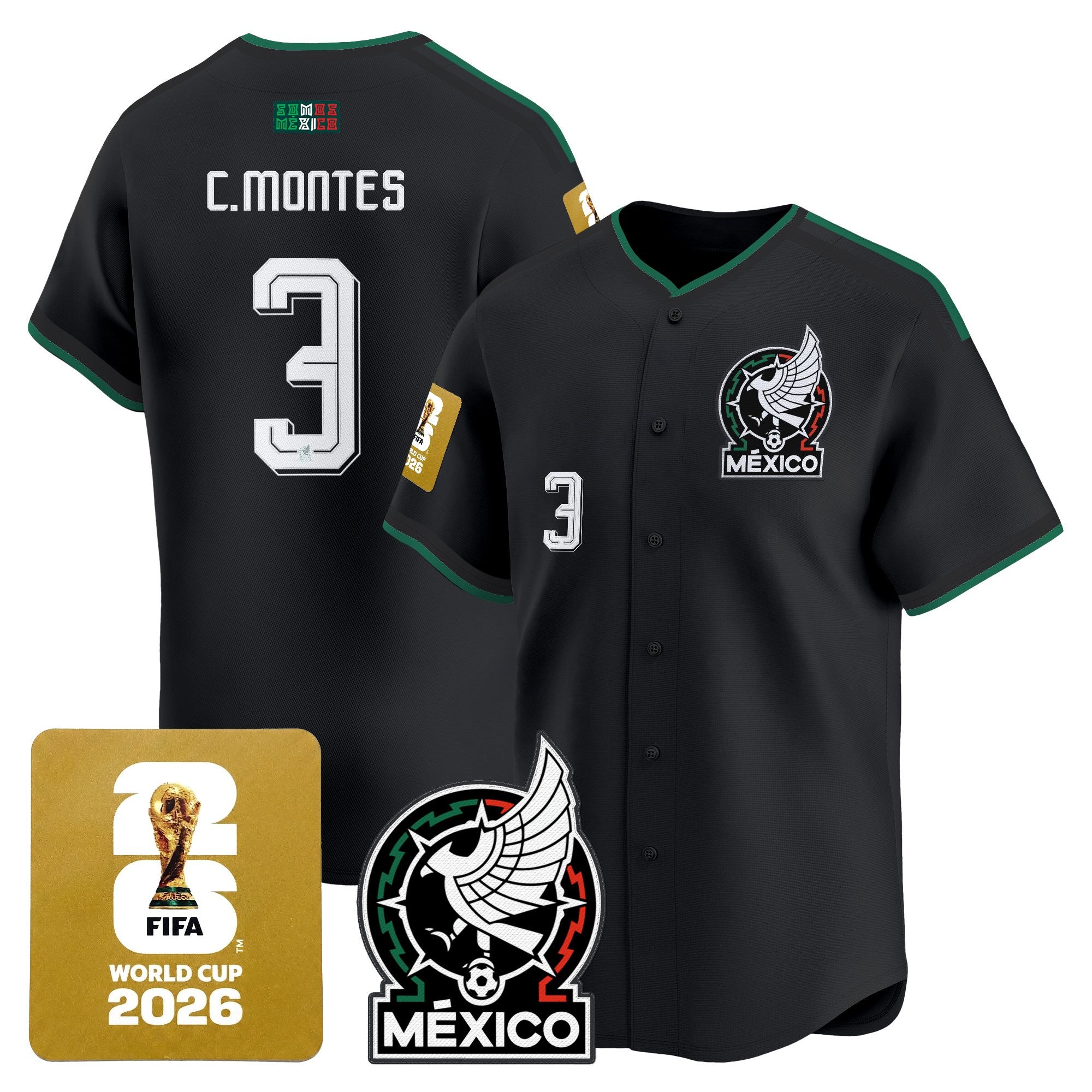 Men's Mexico 2026 World Cup Vapor Baseball Jersey - All Stitched