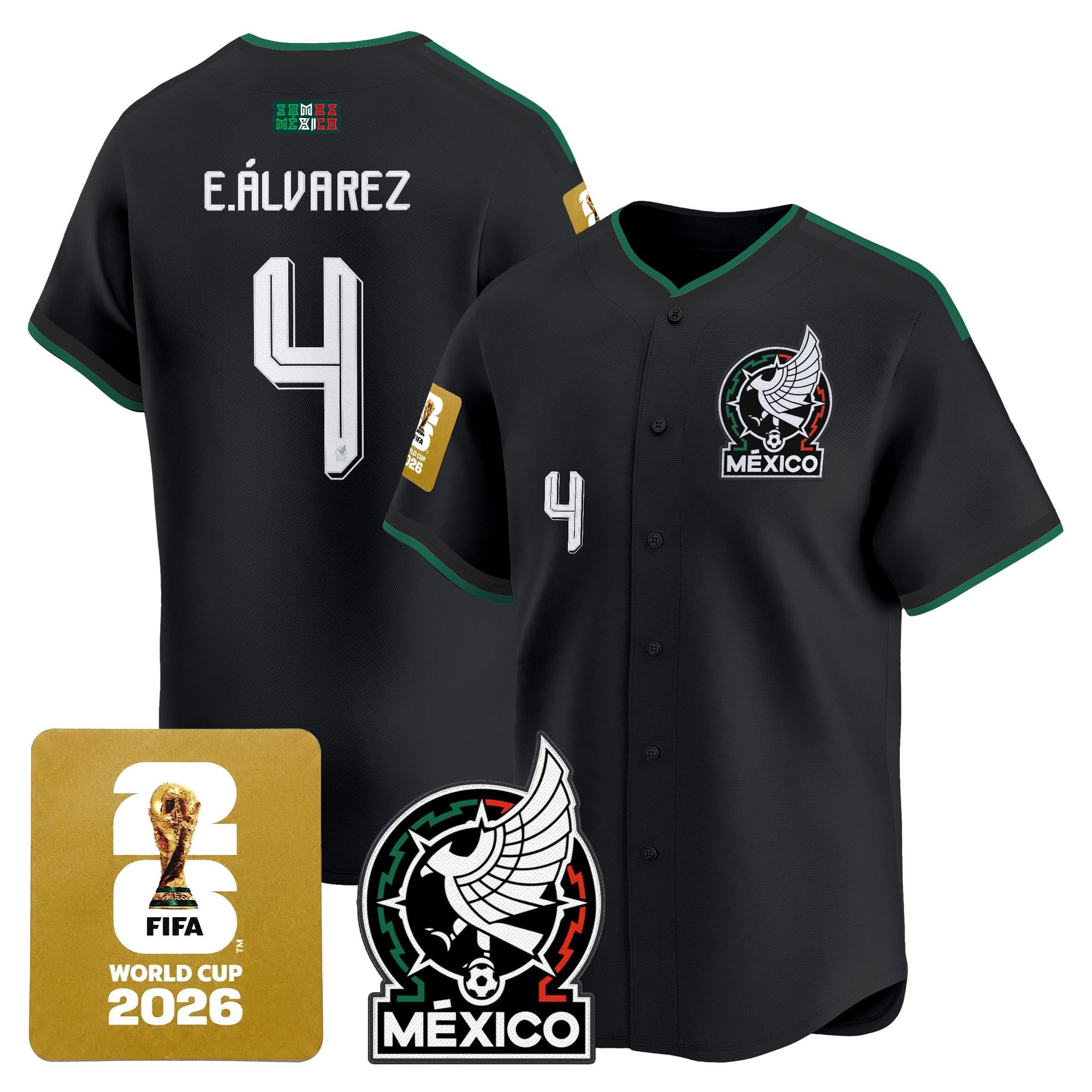 Men's Mexico 2026 World Cup Vapor Baseball Jersey - All Stitched