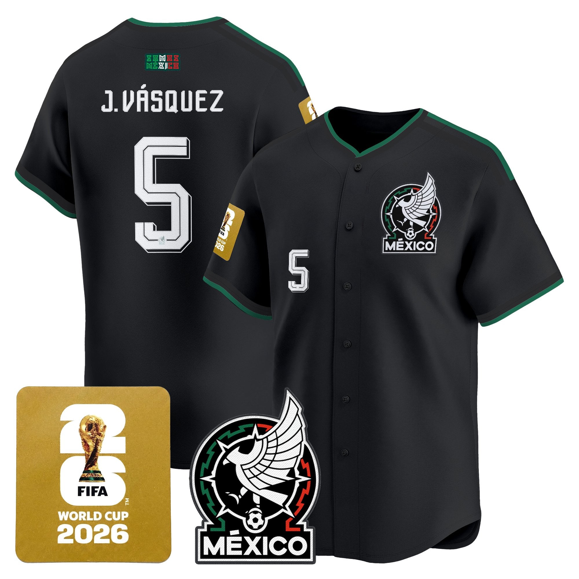 Men's Mexico 2026 World Cup Vapor Baseball Jersey - All Stitched