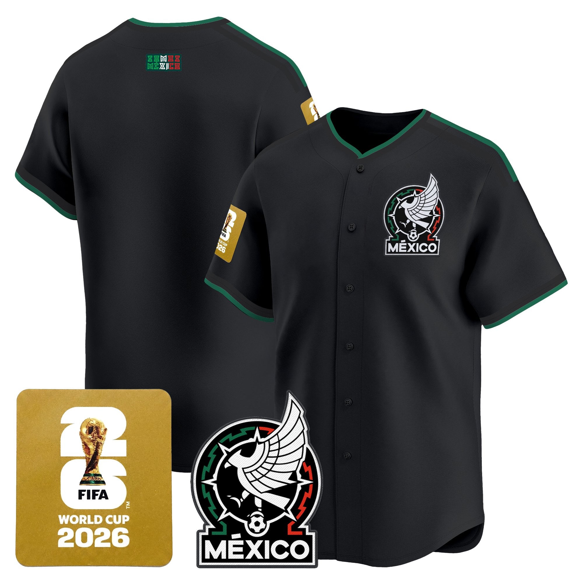 Men's Mexico 2026 World Cup Vapor Baseball Jersey - All Stitched