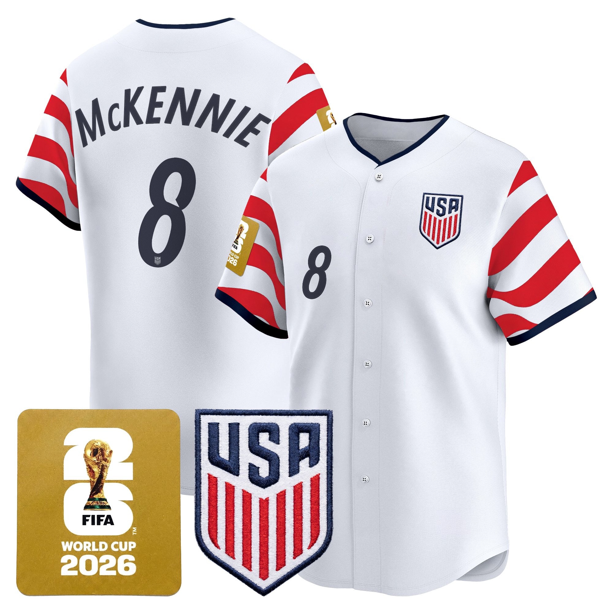 Men's USMNT 2026 World Cup Vapor Baseball Jersey - Stitched