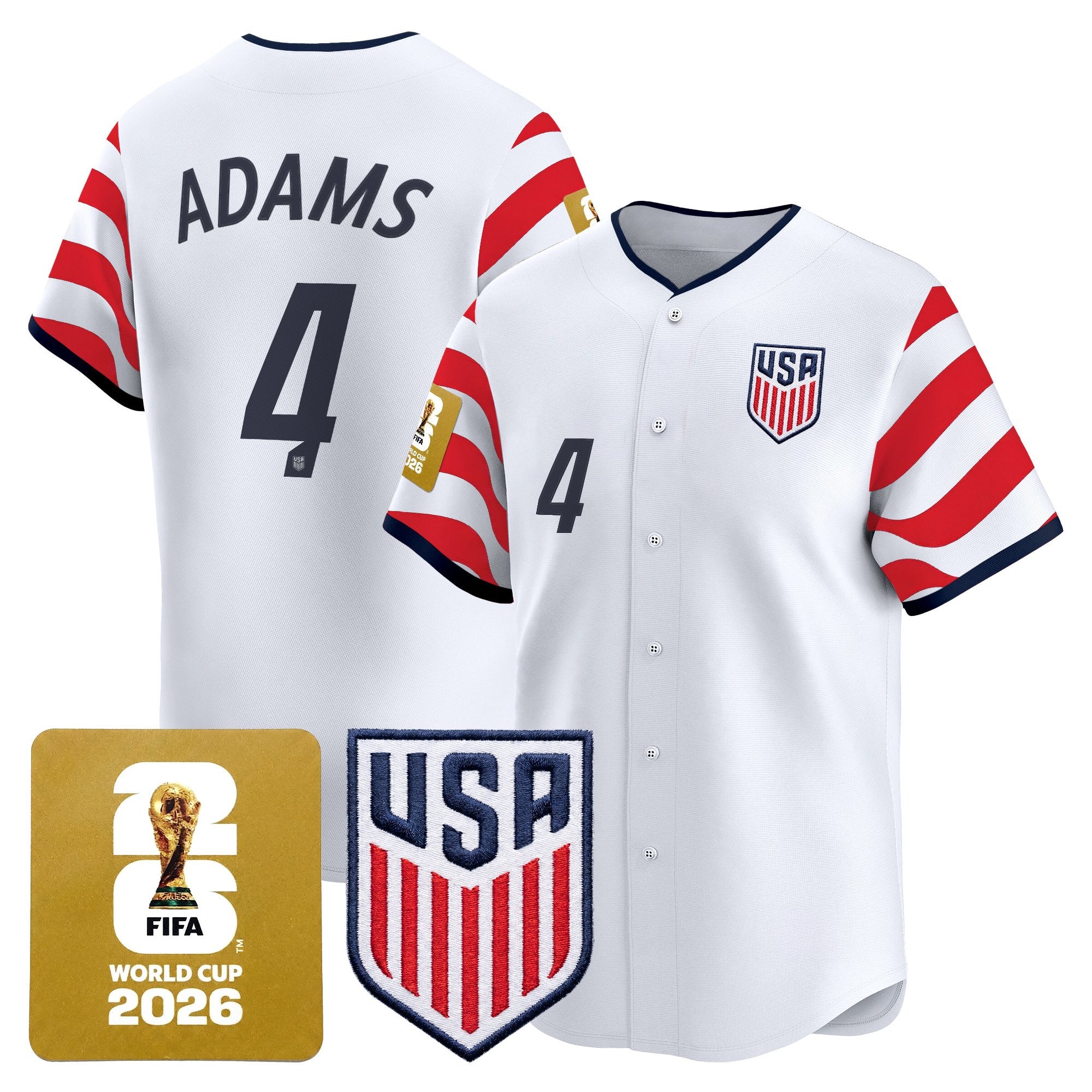 Men's USMNT 2026 World Cup Vapor Baseball Jersey - Stitched