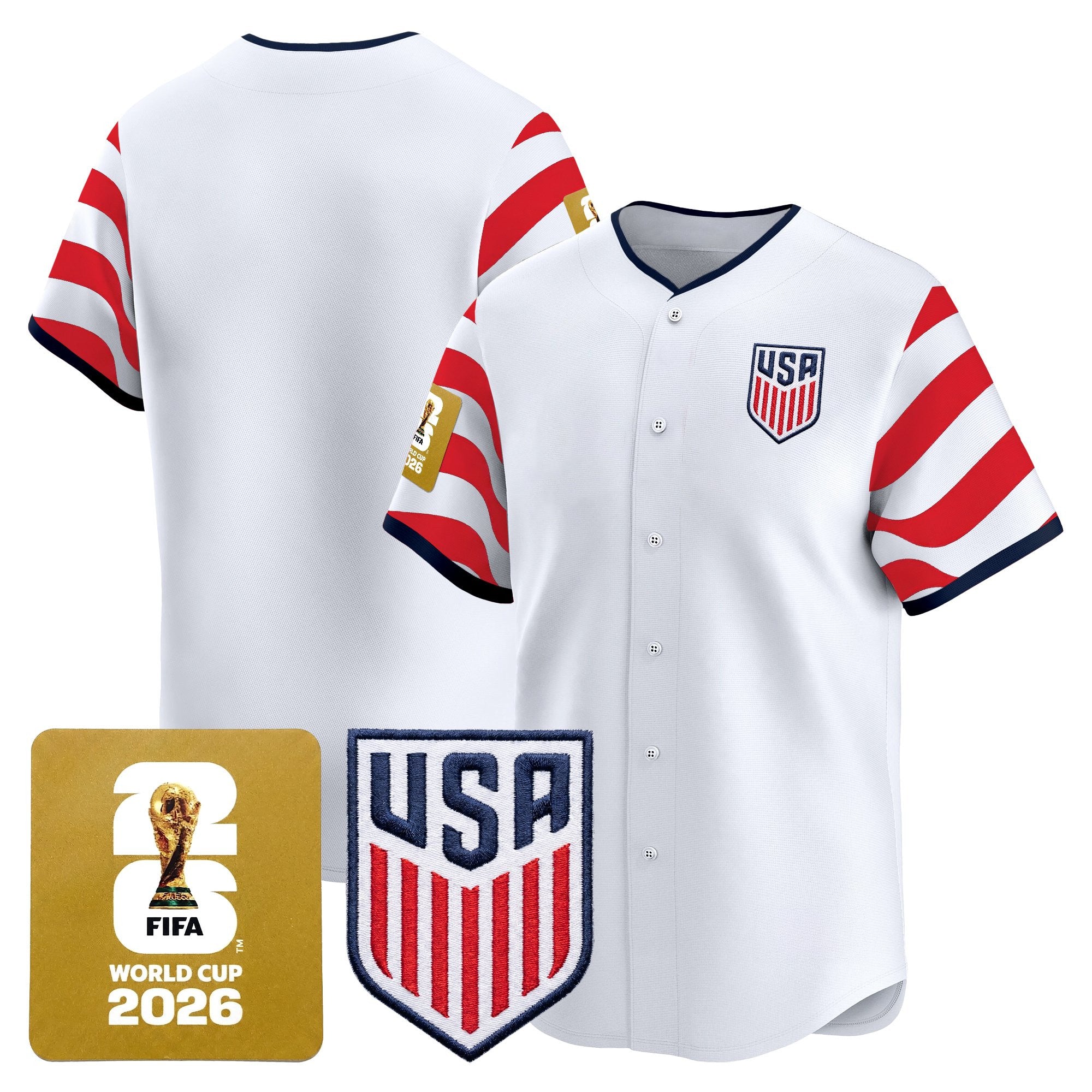 Men's USMNT 2026 World Cup Vapor Baseball Jersey - Stitched