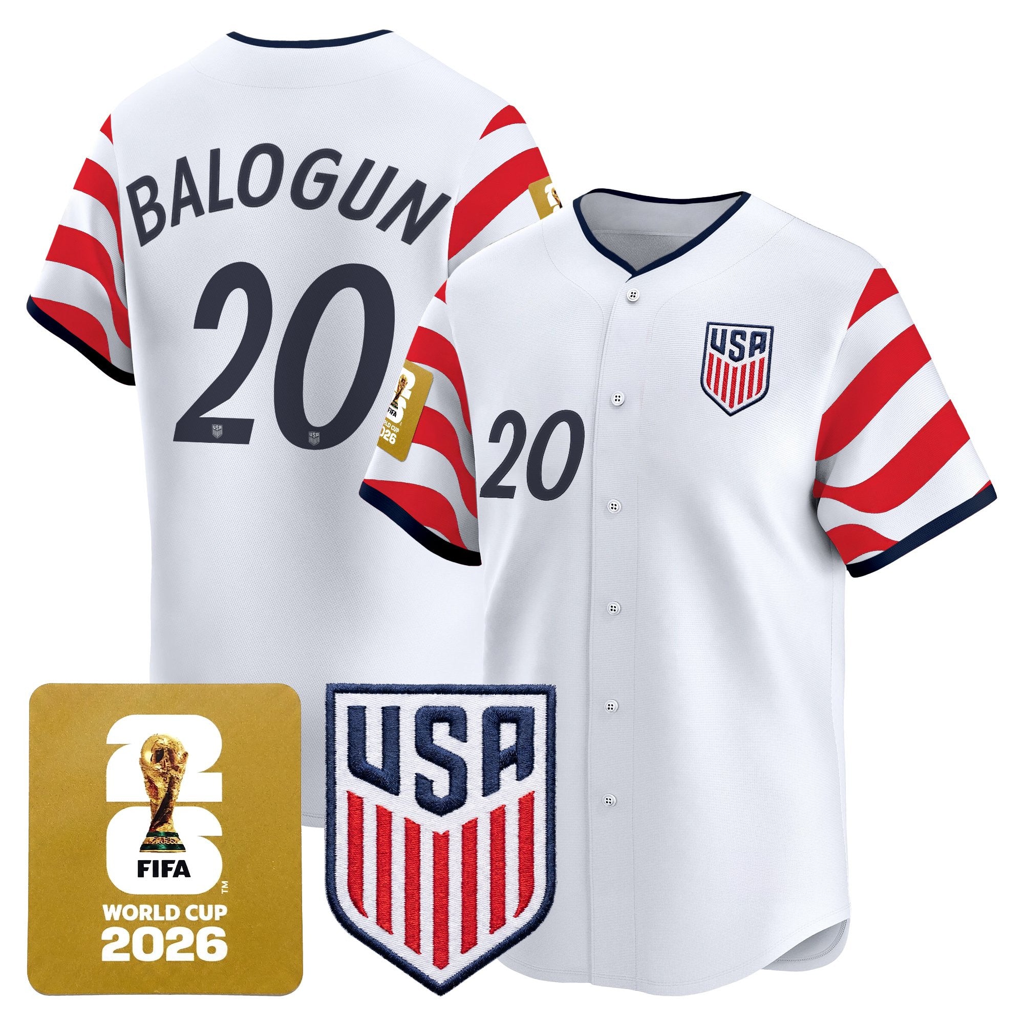 Men's USMNT 2026 World Cup Vapor Baseball Jersey - Stitched