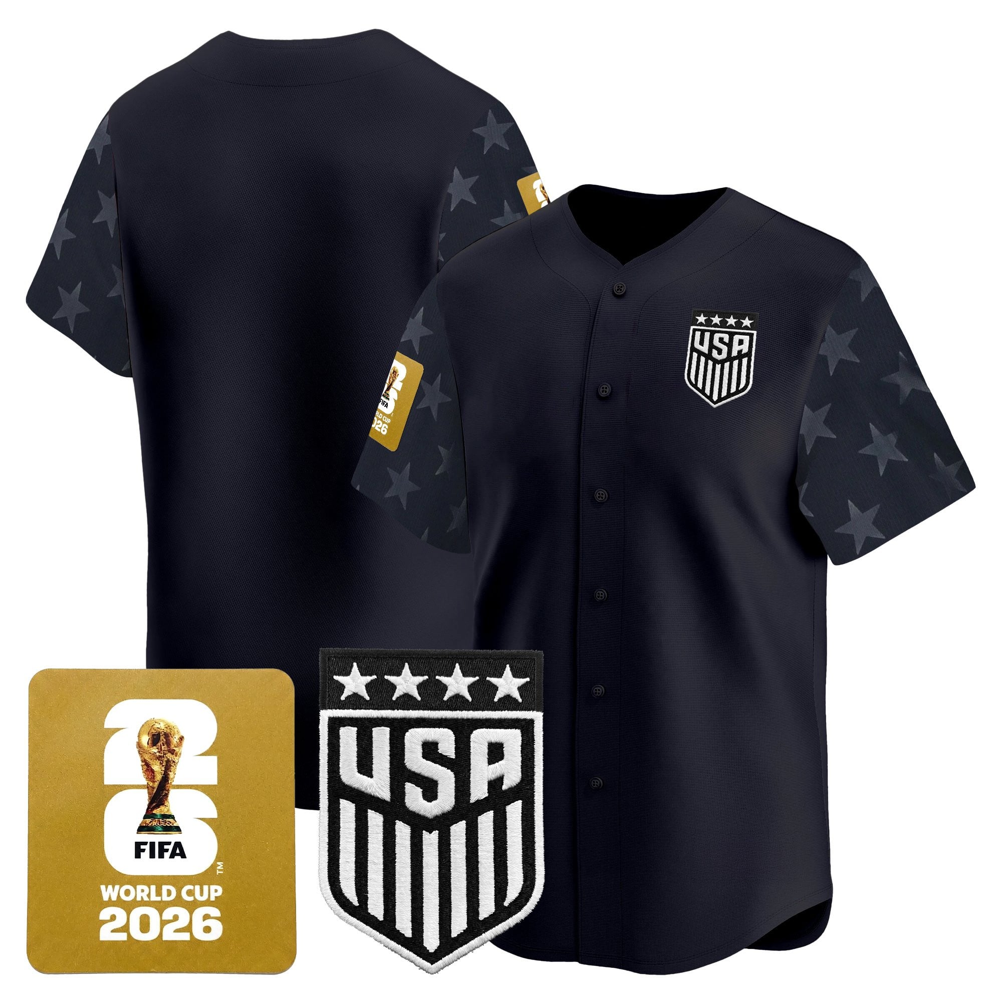 Men's USMNT 2026 World Cup Vapor Baseball Jersey - Stitched