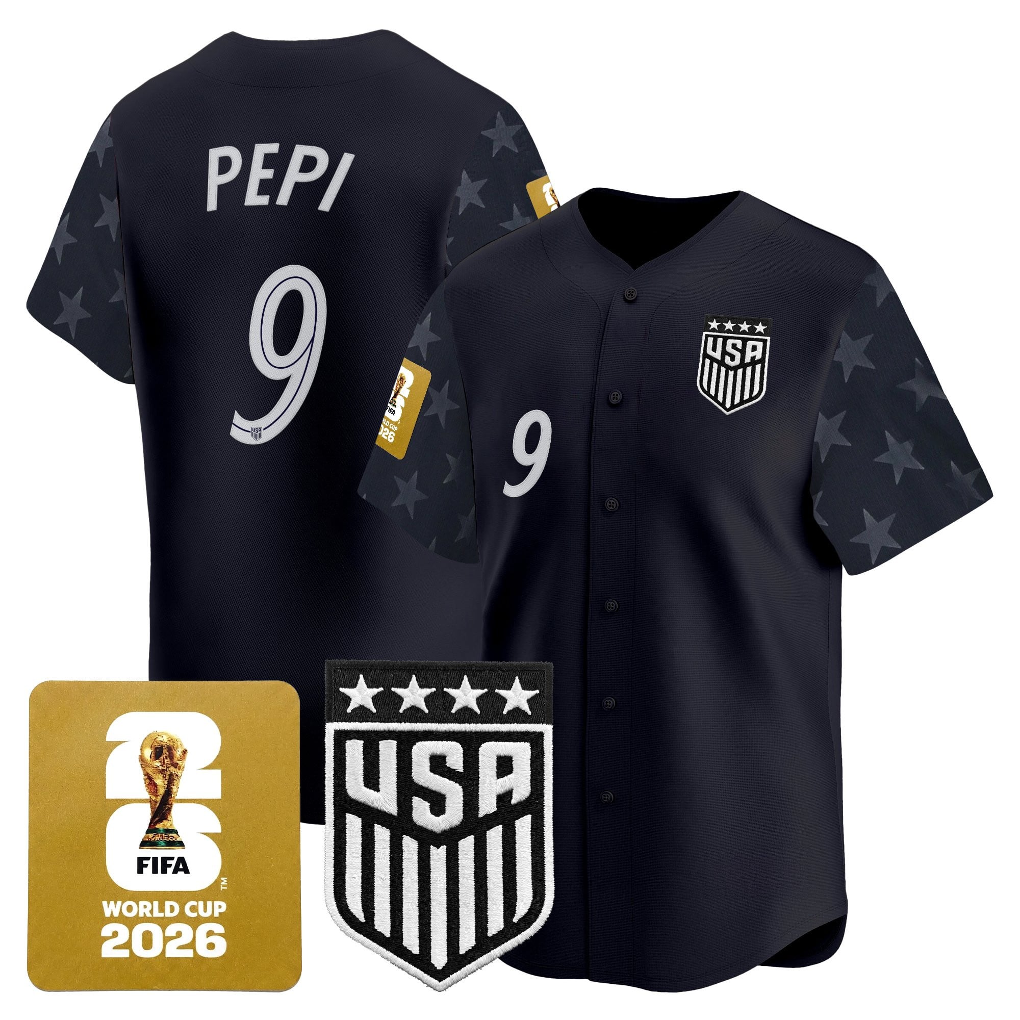 Men's USMNT 2026 World Cup Vapor Baseball Jersey - Stitched