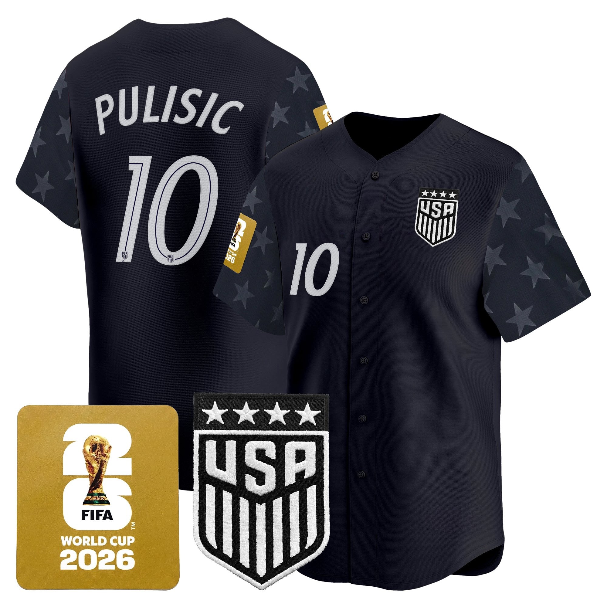 Men's USMNT 2026 World Cup Vapor Baseball Jersey - Stitched