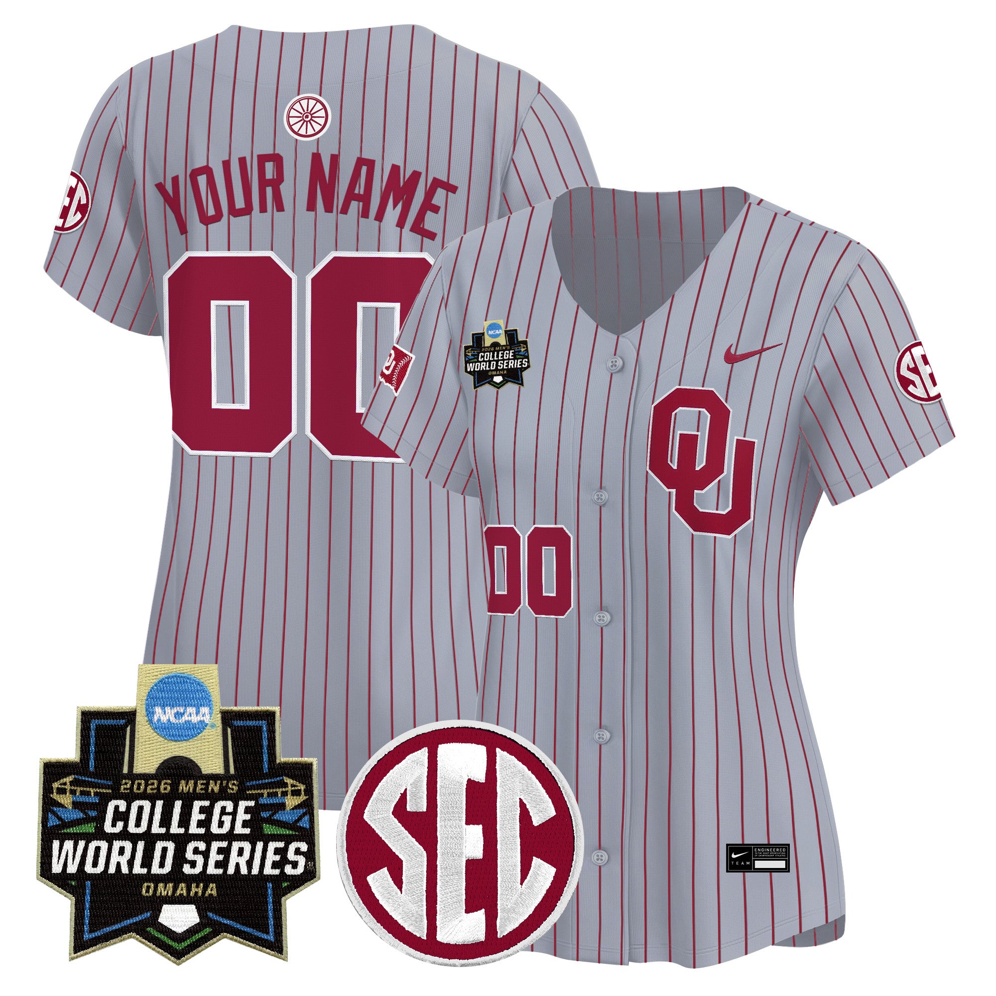Oklahoma Sooners 2026 World Series Vapor Premier Limited Custom Jersey - All Stitched