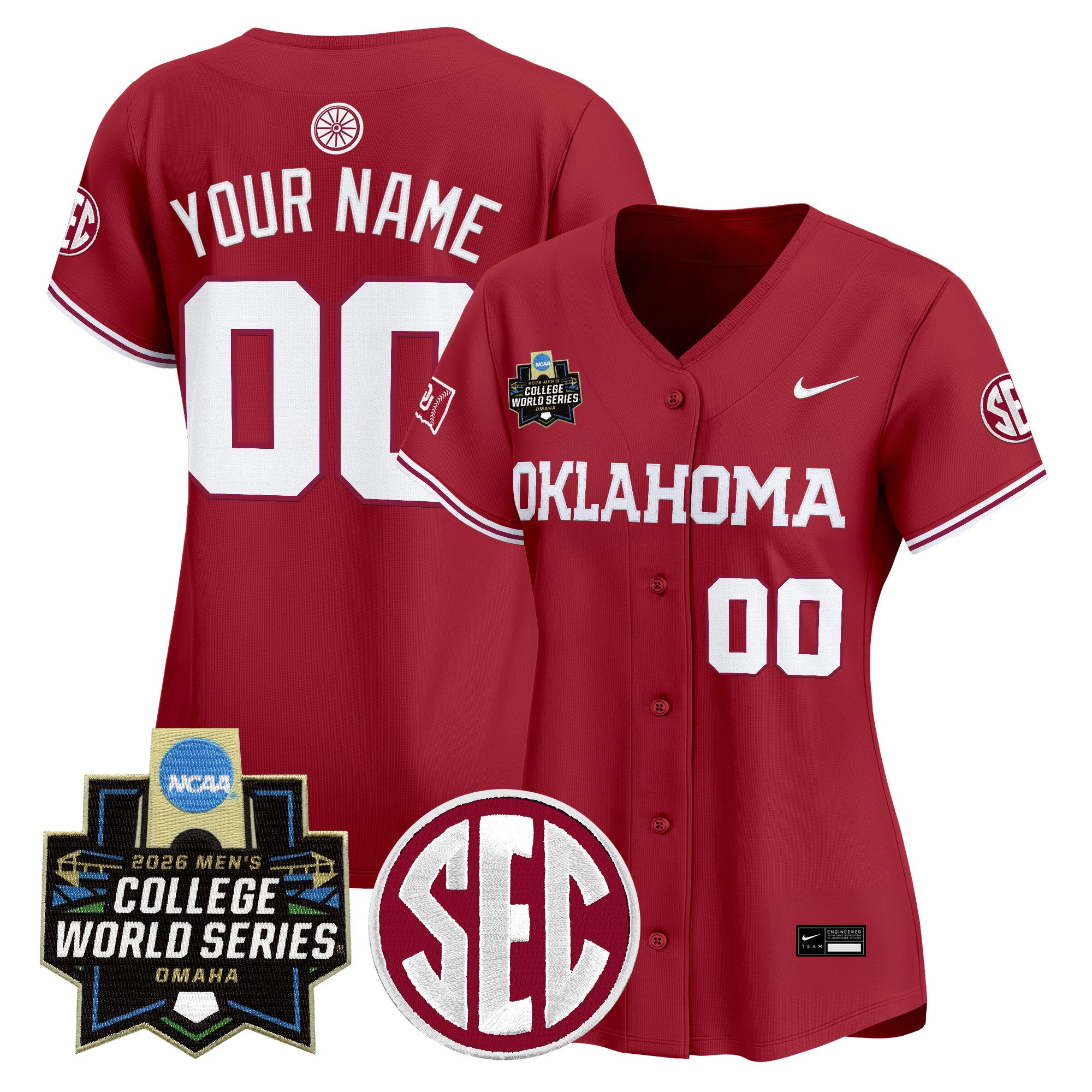Oklahoma Sooners 2026 World Series Vapor Premier Limited Custom Jersey - All Stitched