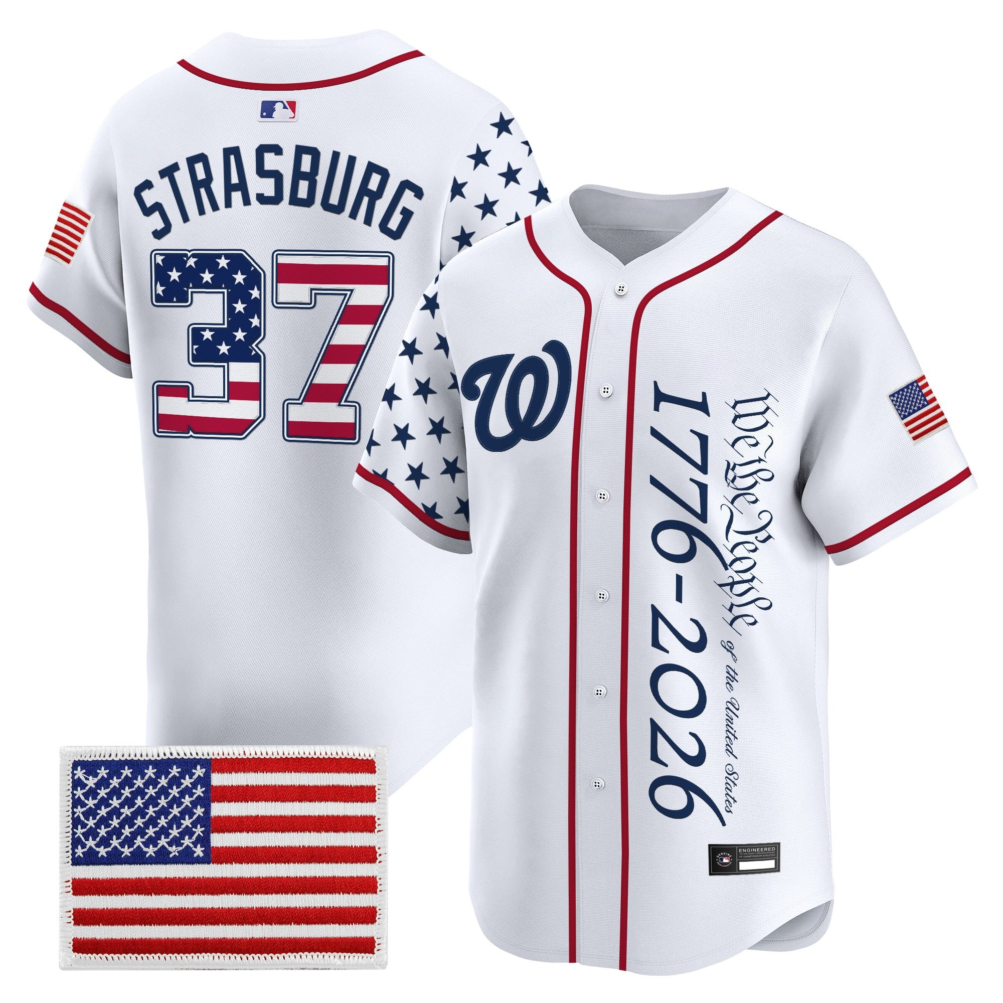 Men's Washington Nationals "America 250 Edition" Vapor Premier Limited Jersey V2 - All Stitched