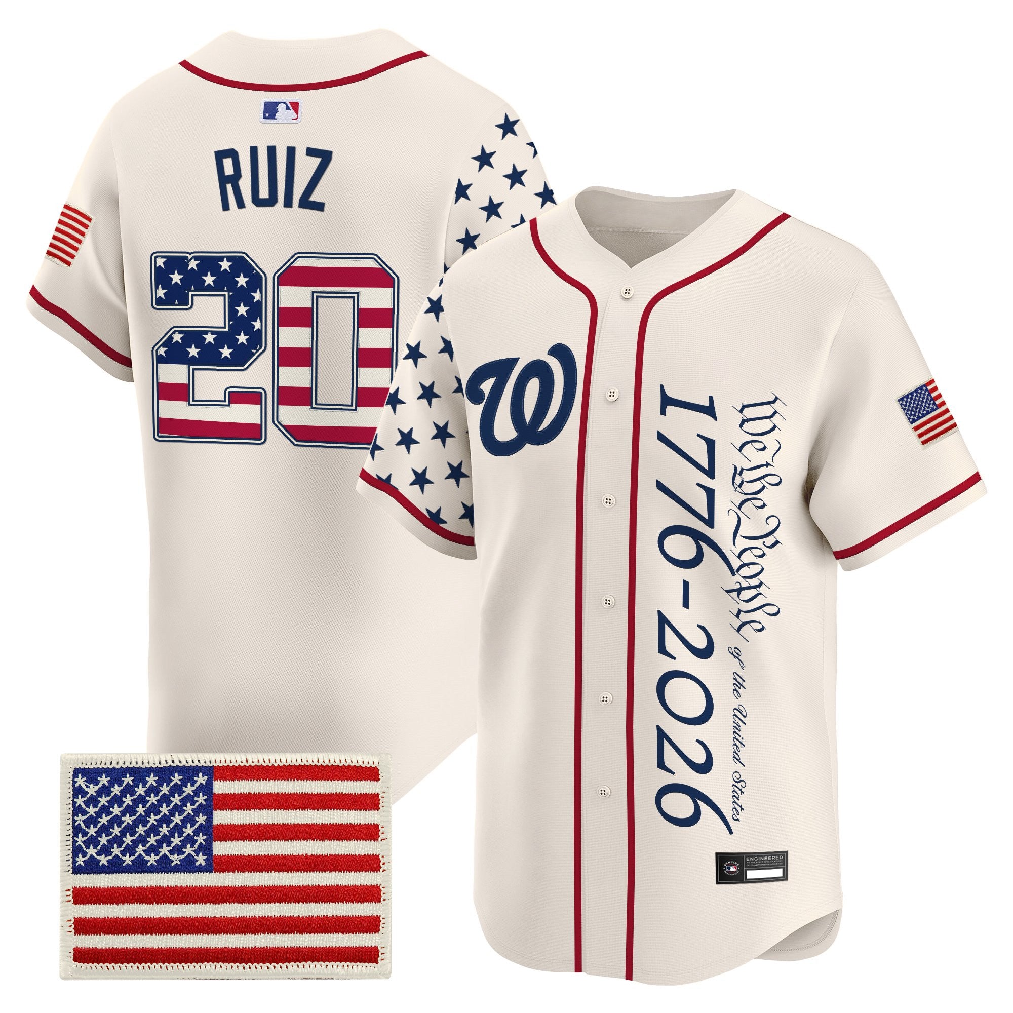 Men's Washington Nationals "America 250 Edition" Vapor Premier Limited Jersey V2 - All Stitched