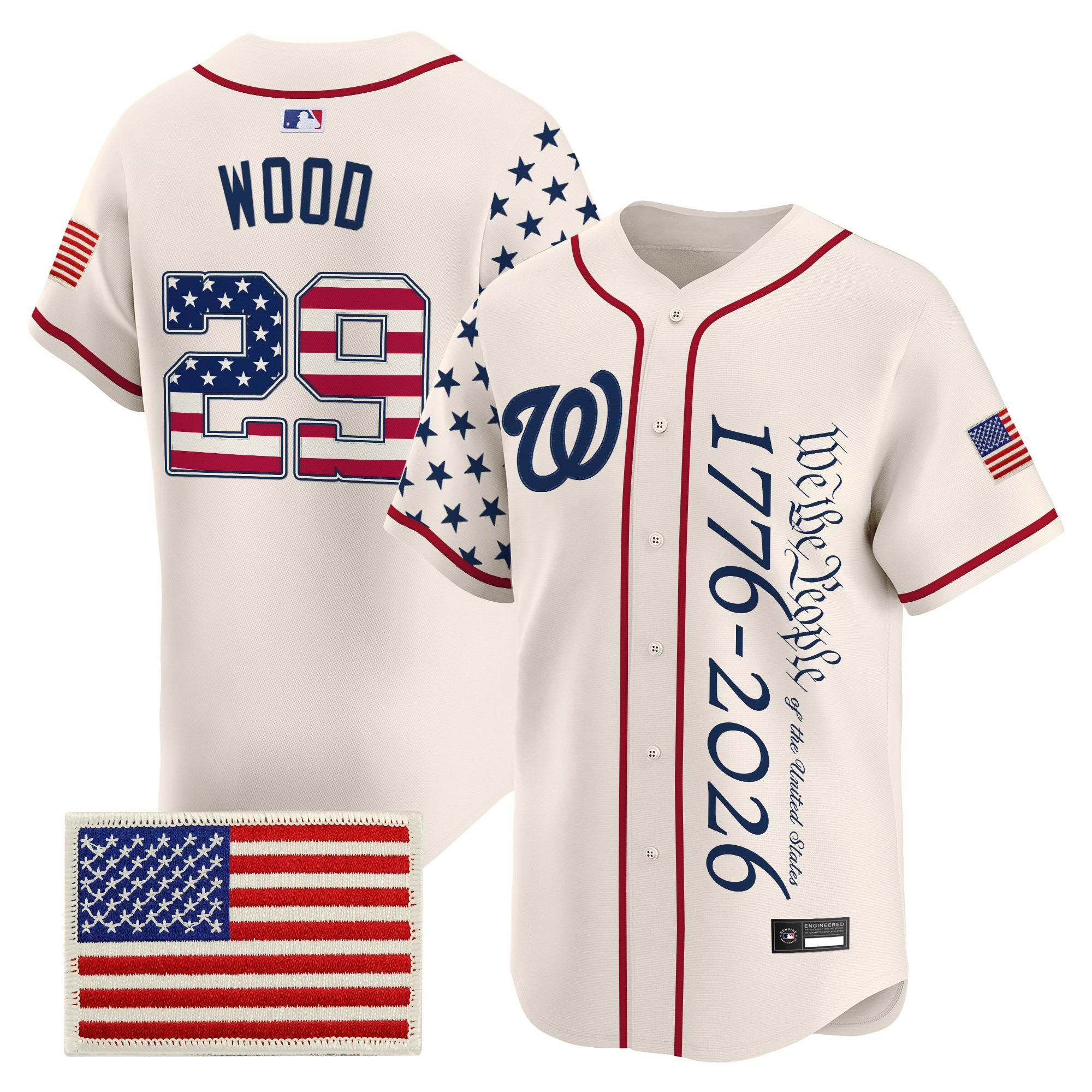 Men's Washington Nationals "America 250 Edition" Vapor Premier Limited Jersey V2 - All Stitched