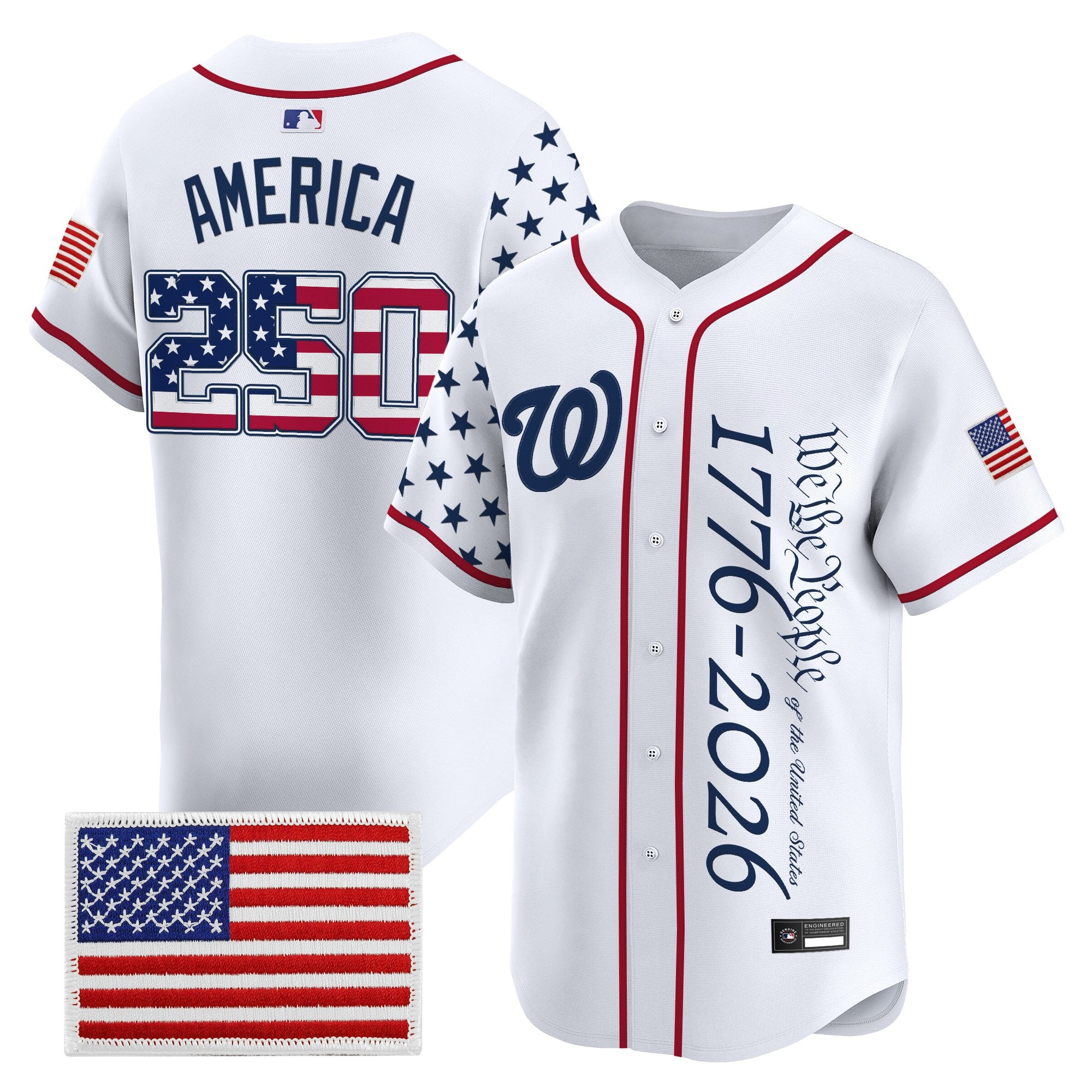 Men's Washington Nationals "America 250 Edition" Vapor Premier Limited Jersey V2 - All Stitched