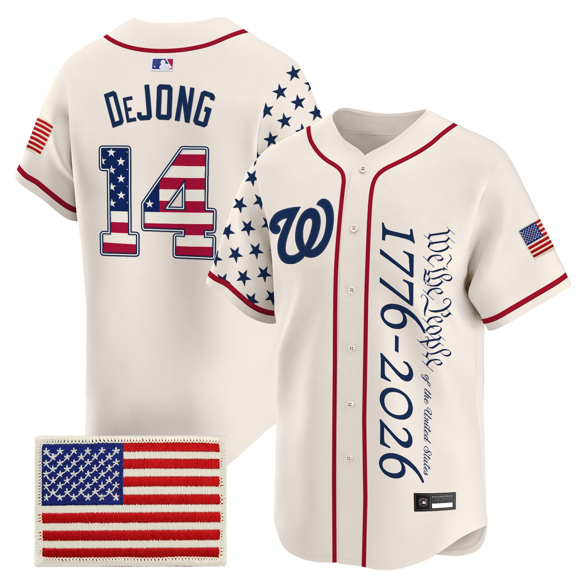Men's Washington Nationals "America 250 Edition" Vapor Premier Limited Jersey V2 - All Stitched