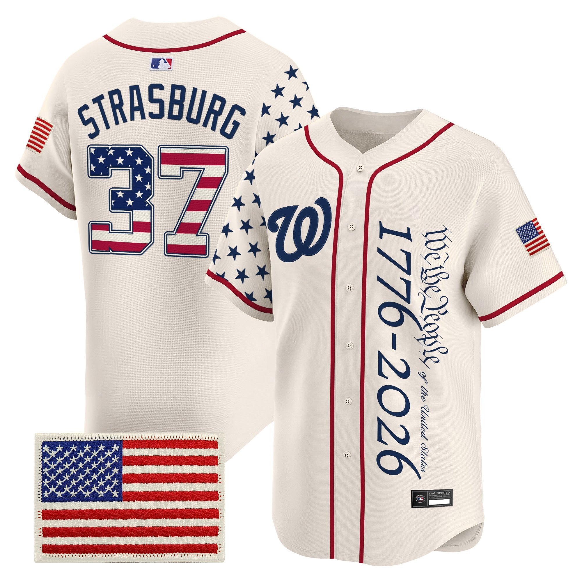Men's Washington Nationals "America 250 Edition" Vapor Premier Limited Jersey V2 - All Stitched