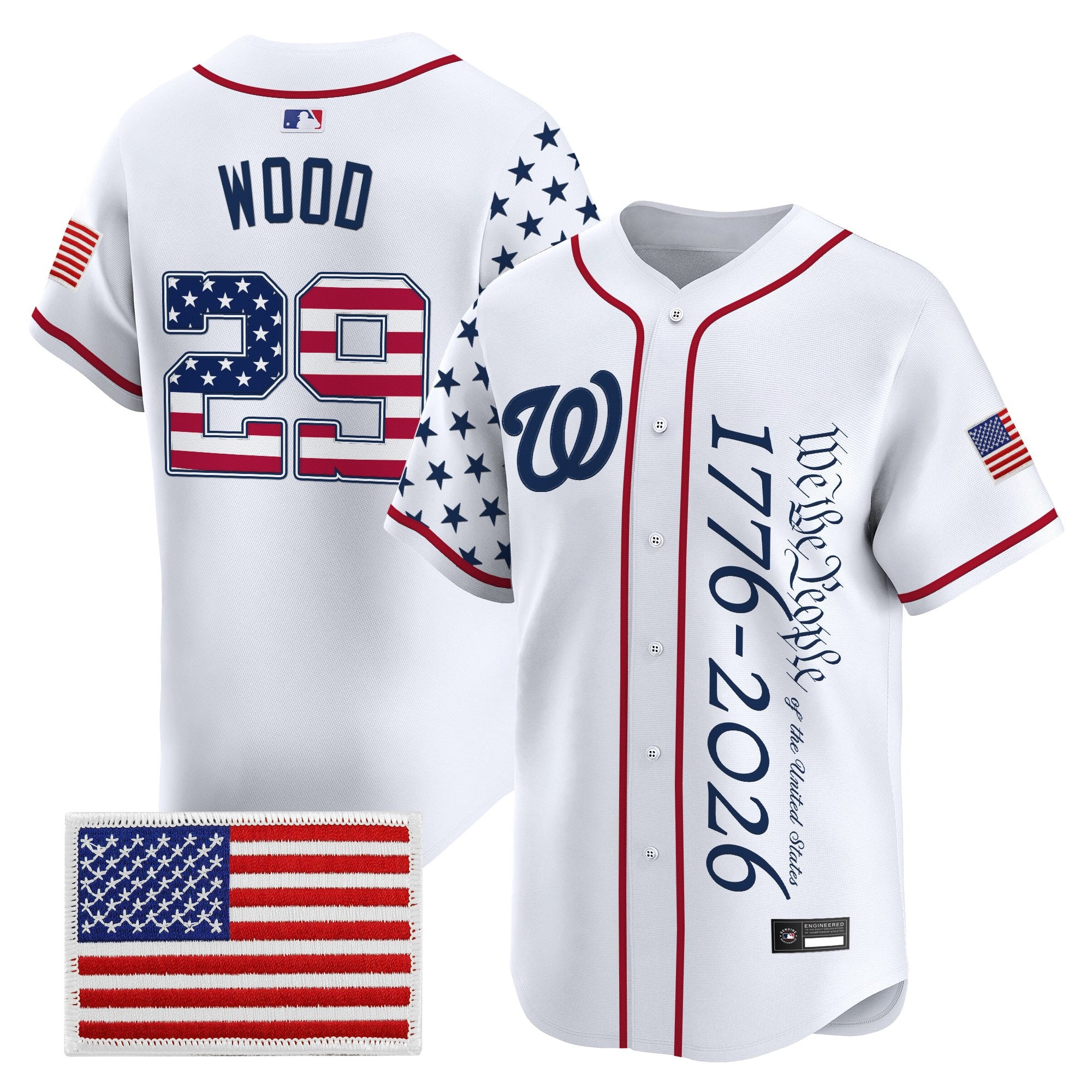 Men's Washington Nationals "America 250 Edition" Vapor Premier Limited Jersey V2 - All Stitched