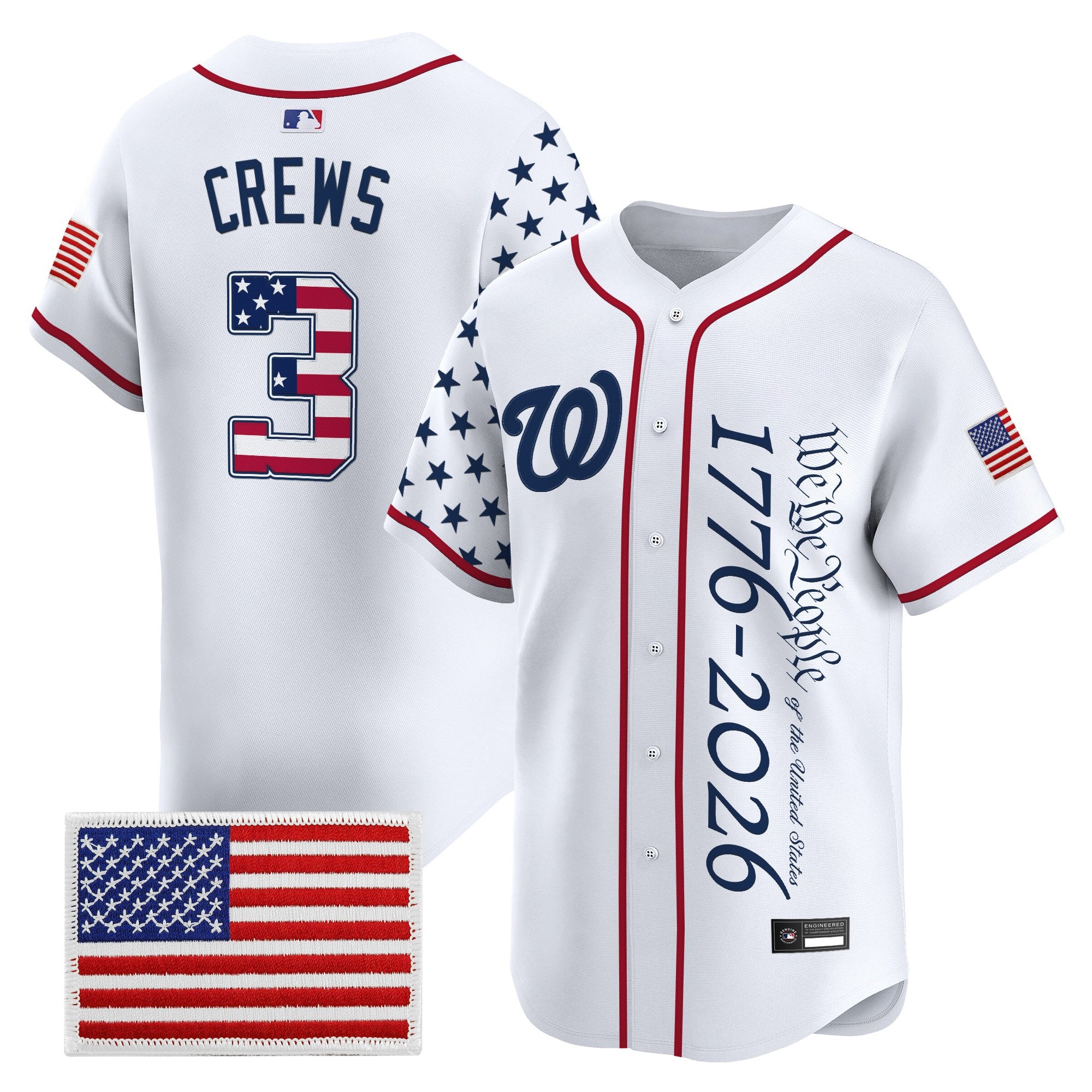 Men's Washington Nationals "America 250 Edition" Vapor Premier Limited Jersey V2 - All Stitched