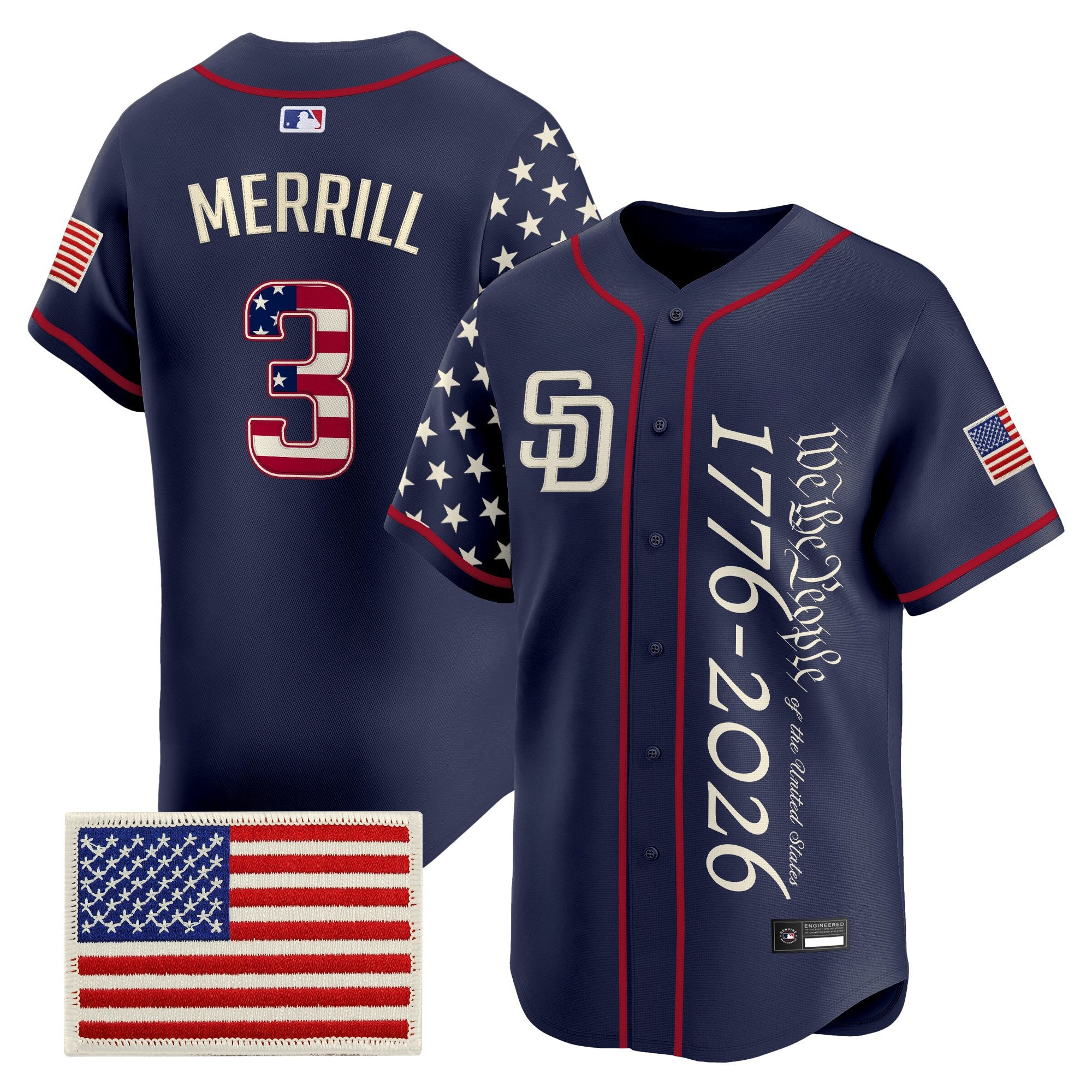 Men's San Diego Padres "America250 Edition" Vapor Premier Limited Jersey V2 - All Stitched