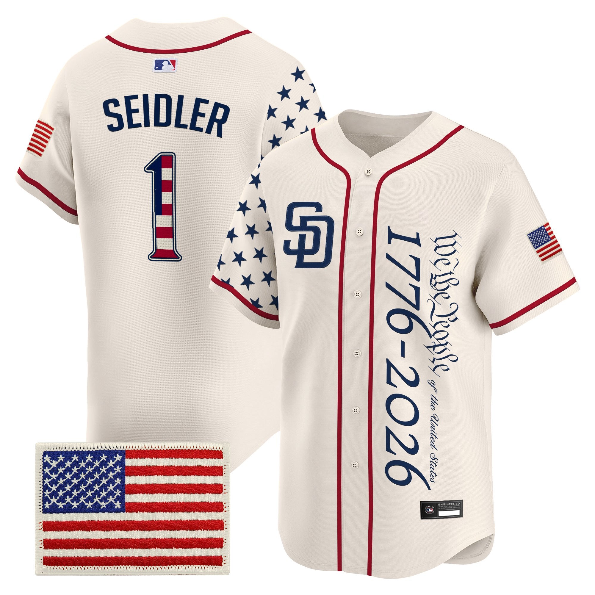 Men's San Diego Padres "America250 Edition" Vapor Premier Limited Jersey V2 - All Stitched