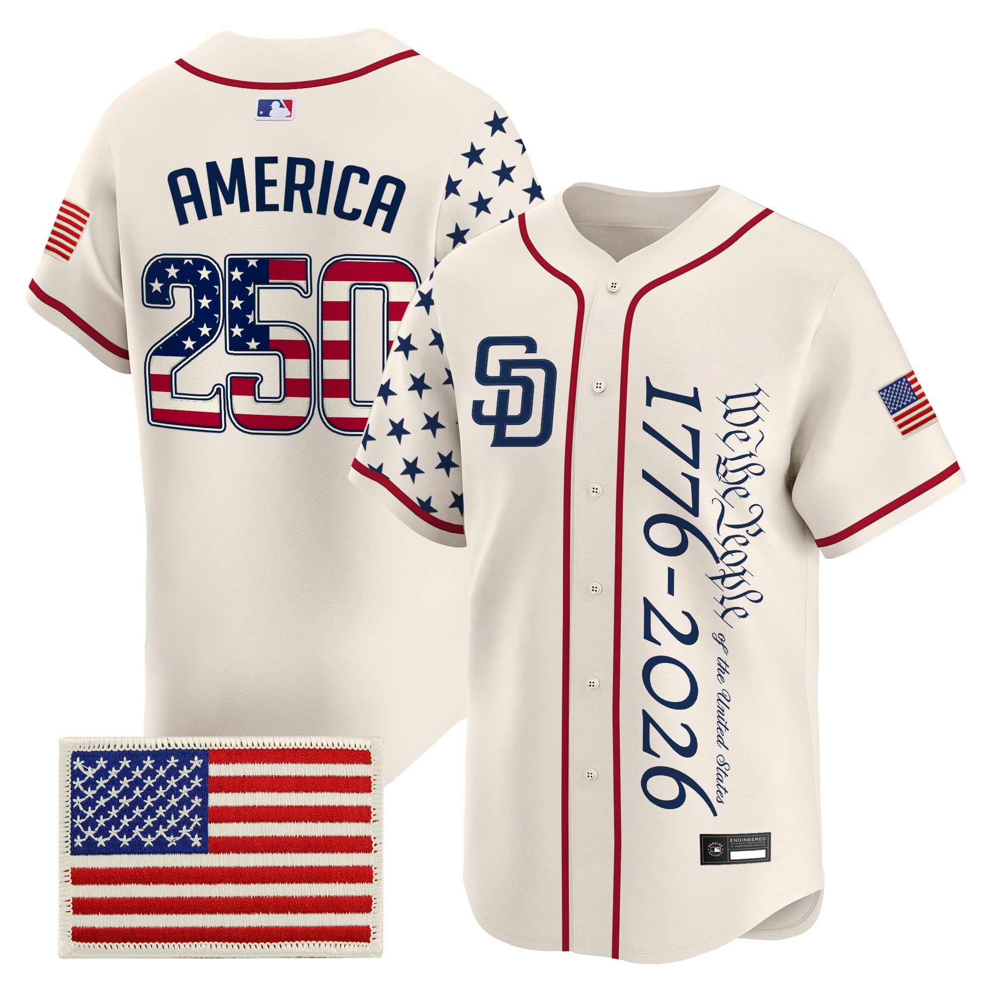 Men's San Diego Padres "America250 Edition" Vapor Premier Limited Jersey V2 - All Stitched