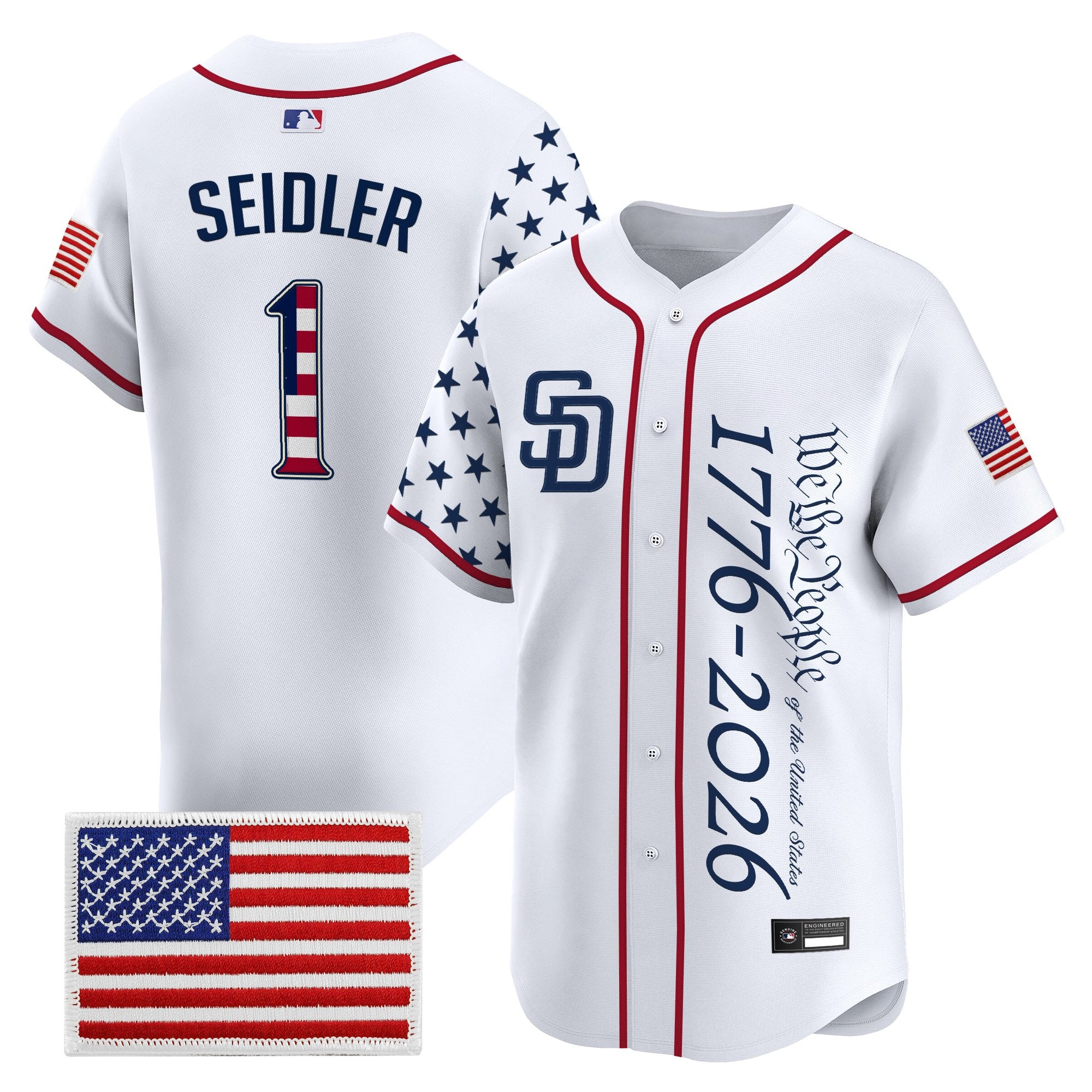Men's San Diego Padres "America250 Edition" Vapor Premier Limited Jersey V2 - All Stitched