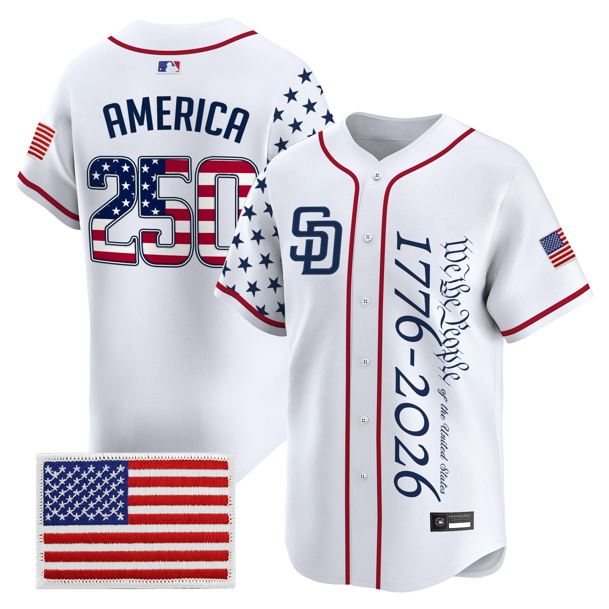 Men's San Diego Padres "America250 Edition" Vapor Premier Limited Jersey V2 - All Stitched