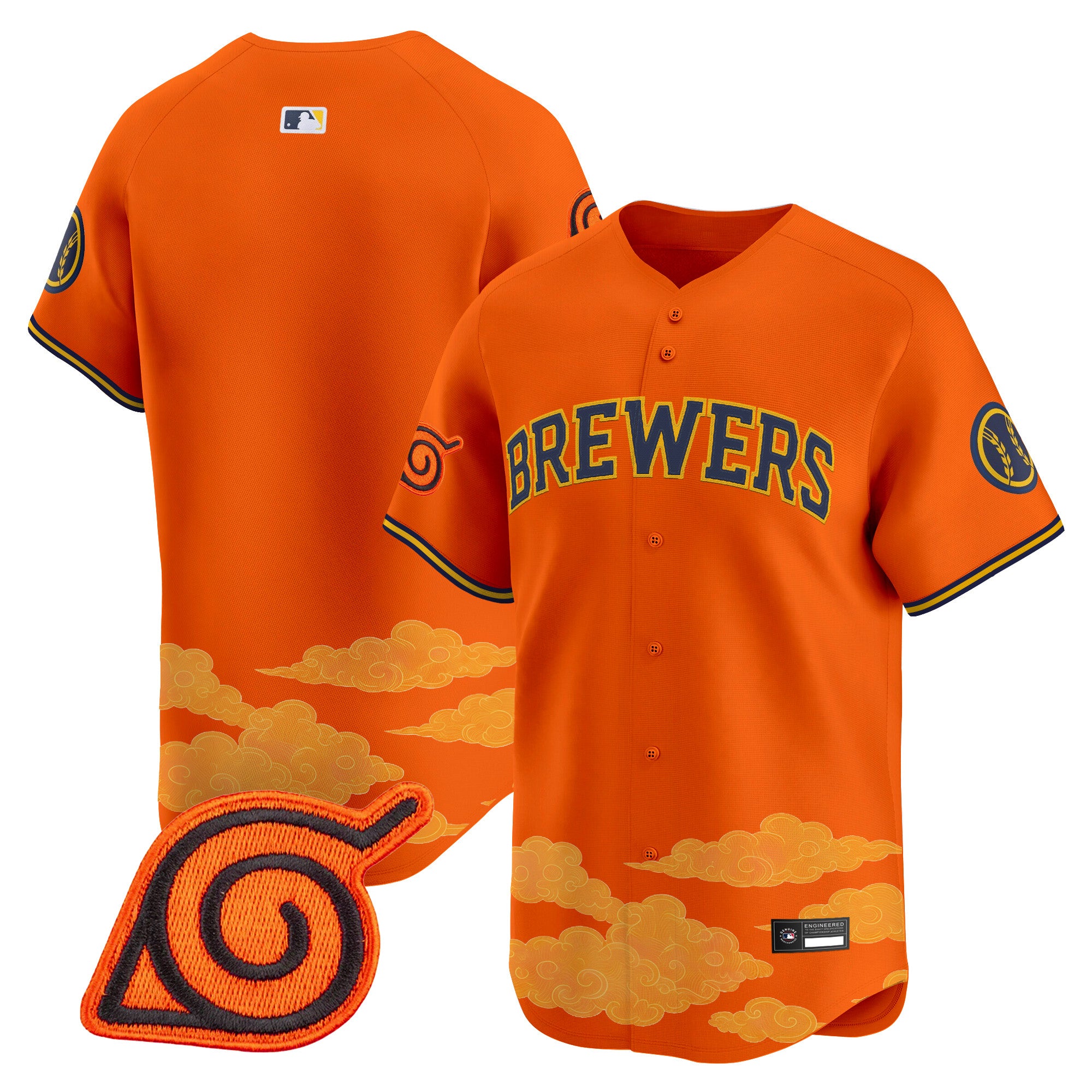 Milwaukee Brewers x Naruto Vapor Premier Limited Jersey - Stitched