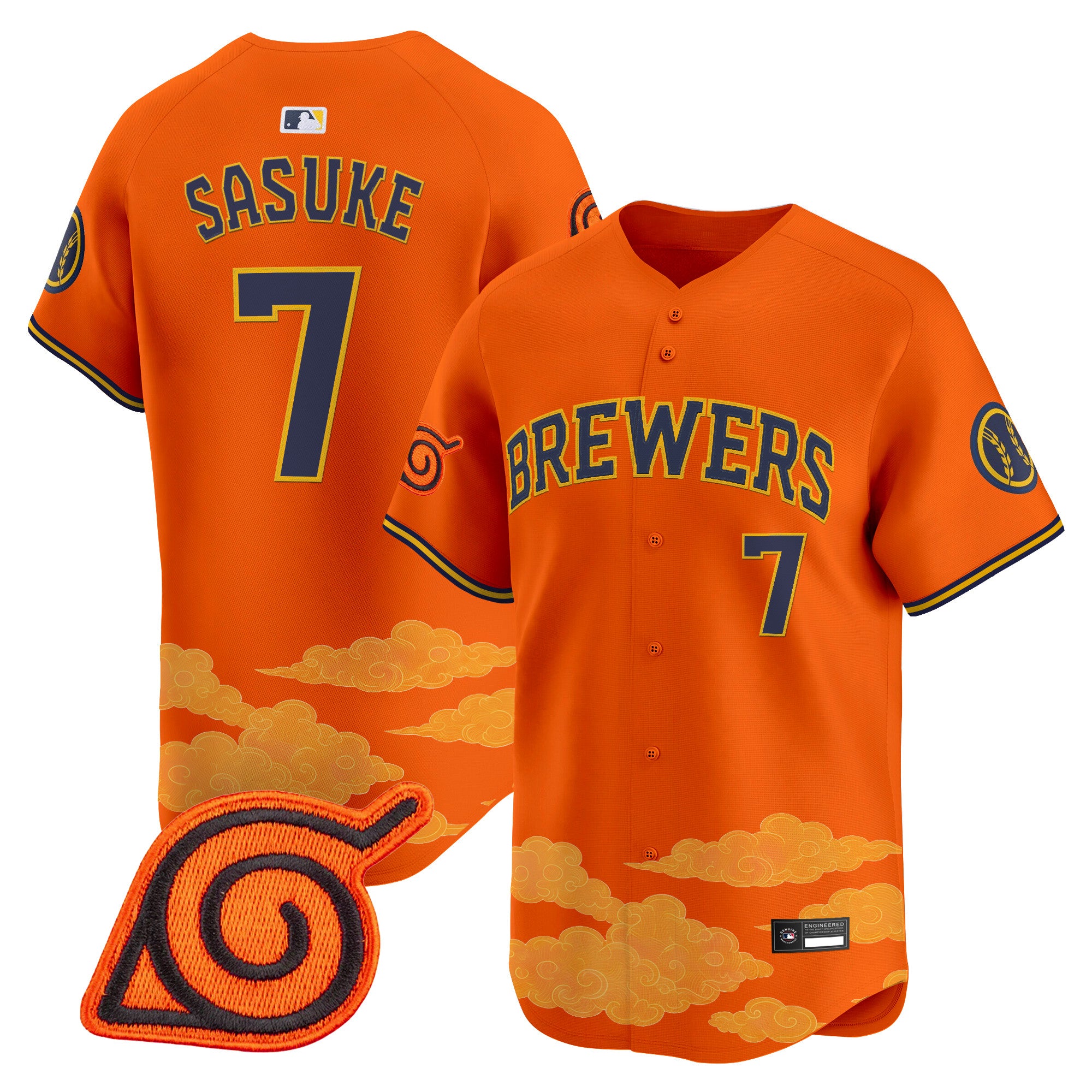 Milwaukee Brewers x Naruto Vapor Premier Limited Jersey - Stitched