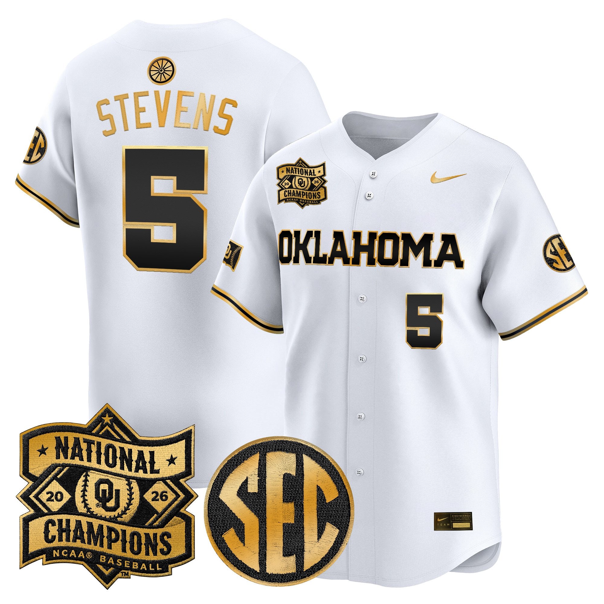 Men's Oklahoma Sooners 2026 National Champions Patch Vapor Premier Limited Jersey V2 - All Stitched