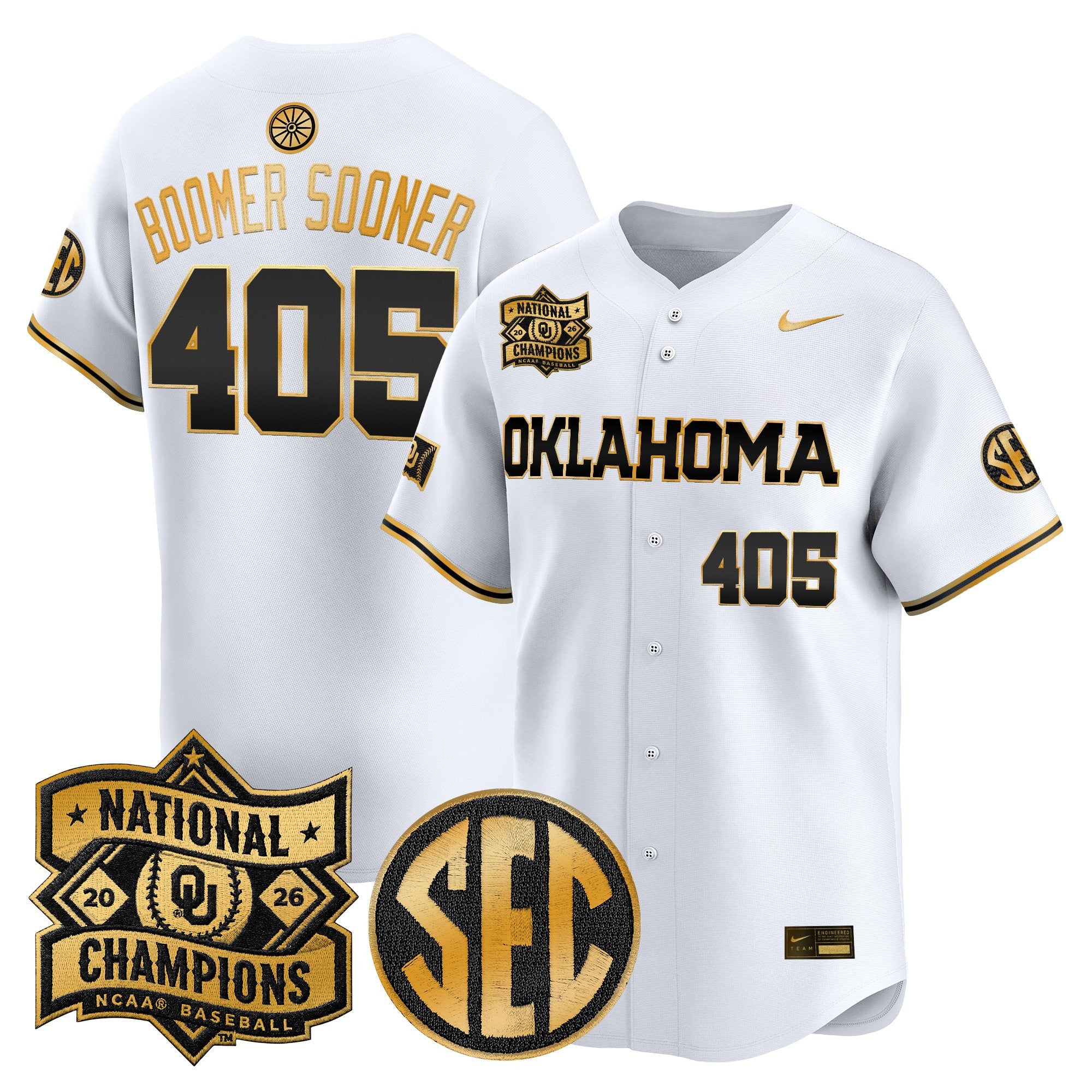 Men's Oklahoma Sooners 2026 National Champions Patch Vapor Premier Limited Jersey V2 - All Stitched