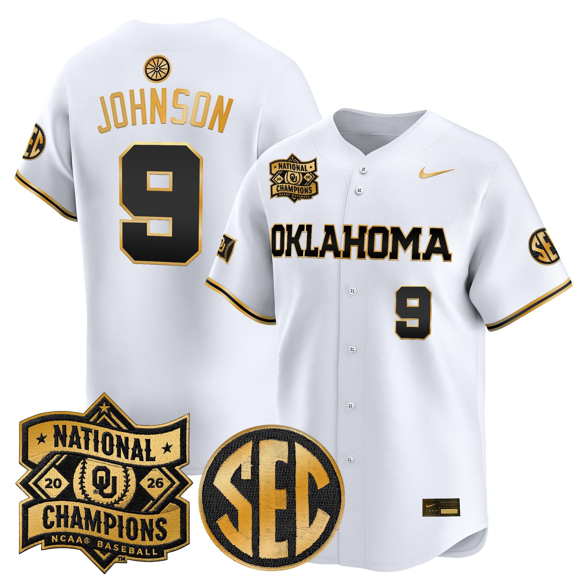 Men's Oklahoma Sooners 2026 National Champions Patch Vapor Premier Limited Jersey V2 - All Stitched