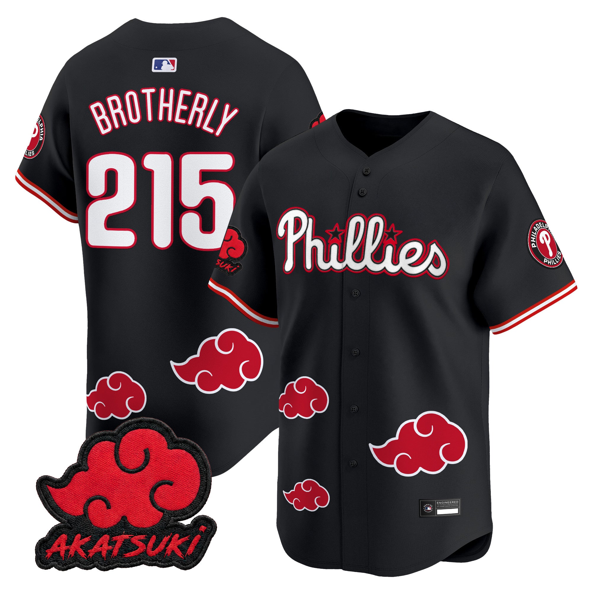 Philadelphia Phillies x Naruto "Akatsuki Edition" Vapor Premier Limited Jersey - Stitched