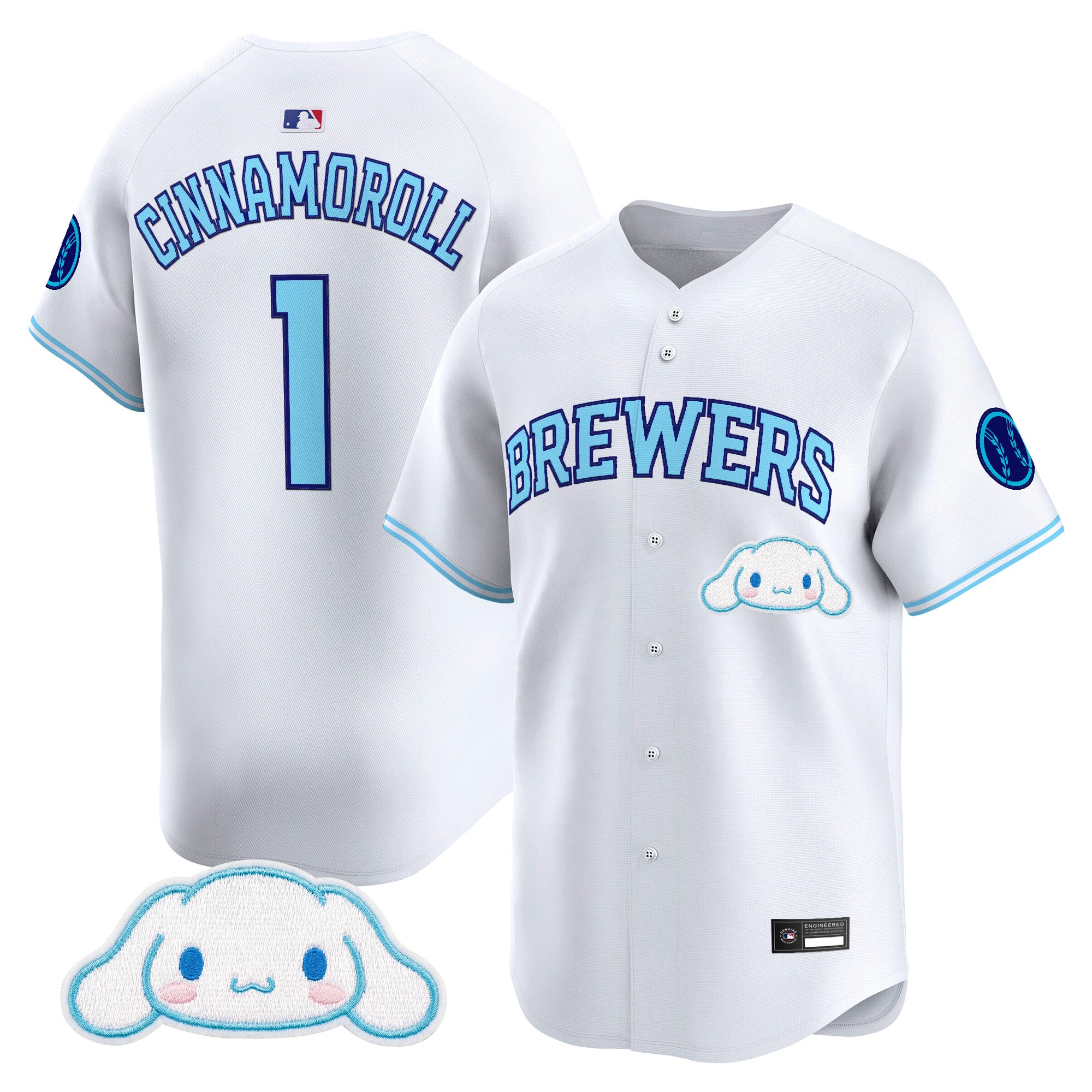 Milwaukee Brewers x Sanrio Friends Vapor Premier Limited Jersey - All Stitched