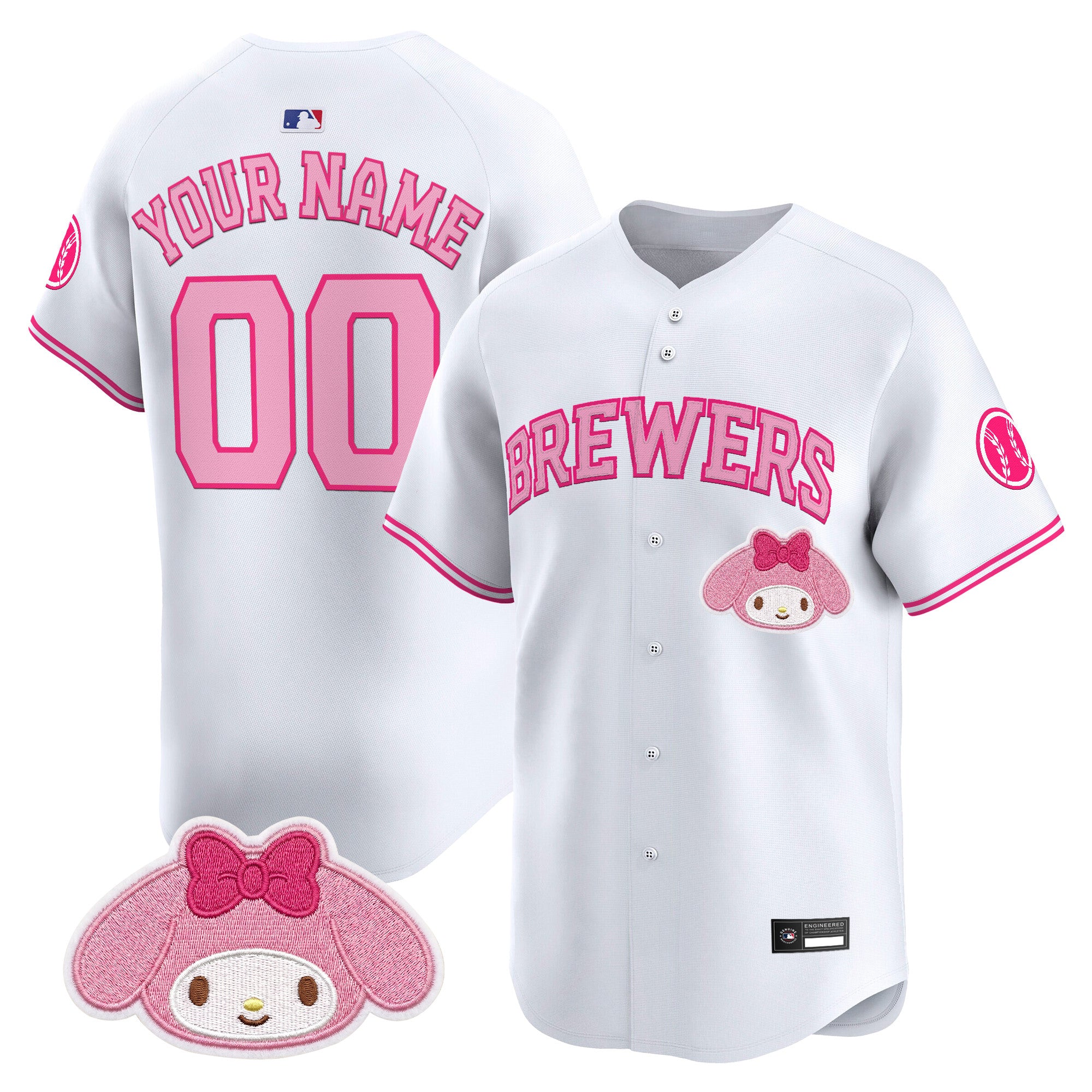 Milwaukee Brewers x Sanrio Friends Vapor Premier Limited Custom Jersey - All Stitched