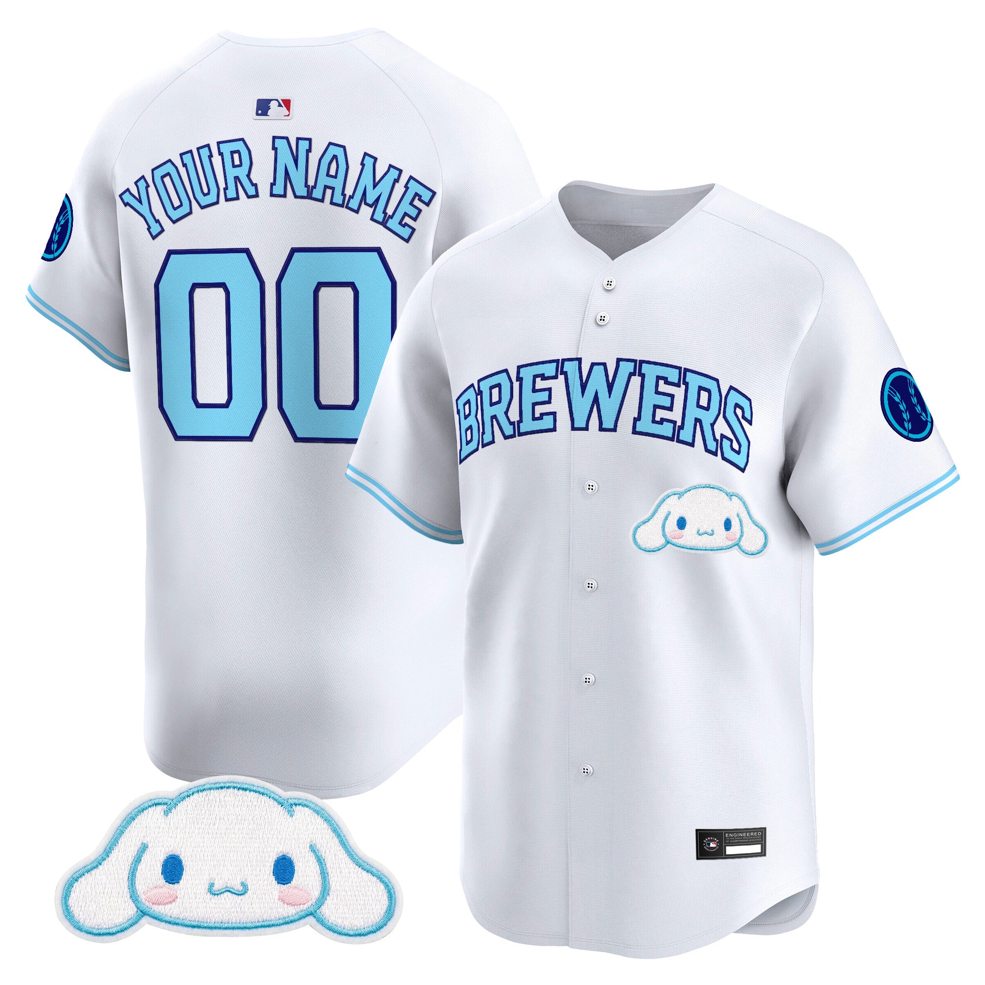 Milwaukee Brewers x Sanrio Friends Vapor Premier Limited Custom Jersey - All Stitched
