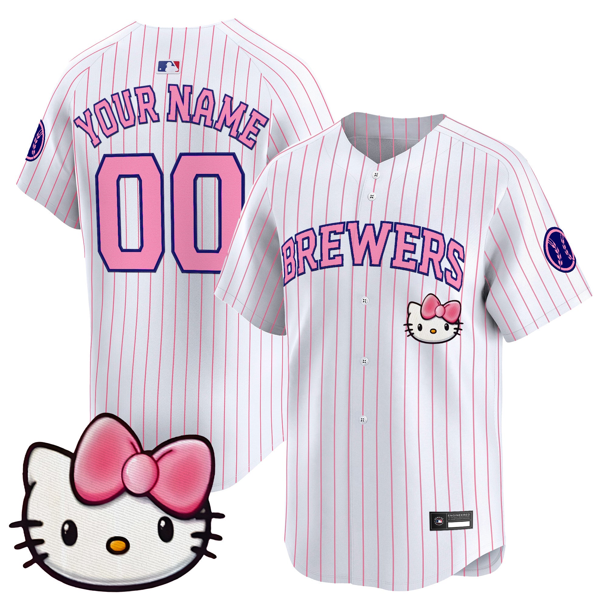 Milwaukee Brewers x Sanrio Friends Vapor Premier Limited Custom Jersey - All Stitched