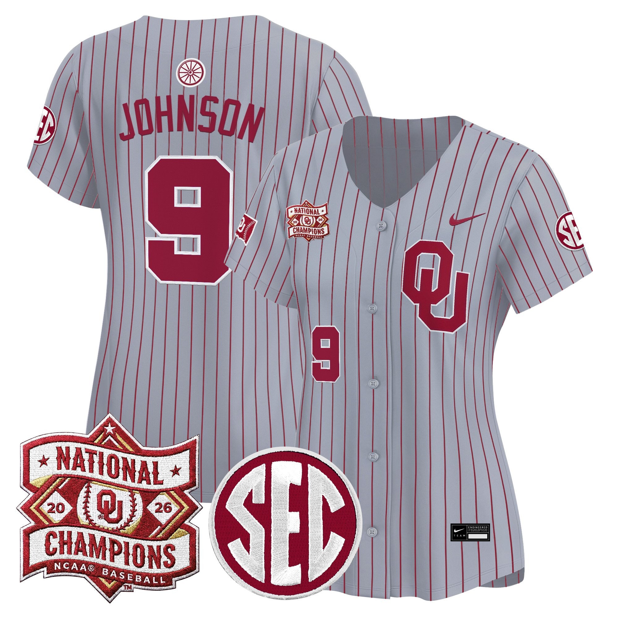 Women's Oklahoma Sooners 2026 National Champions Patch Vapor Premier Limited Jersey - All Stitched