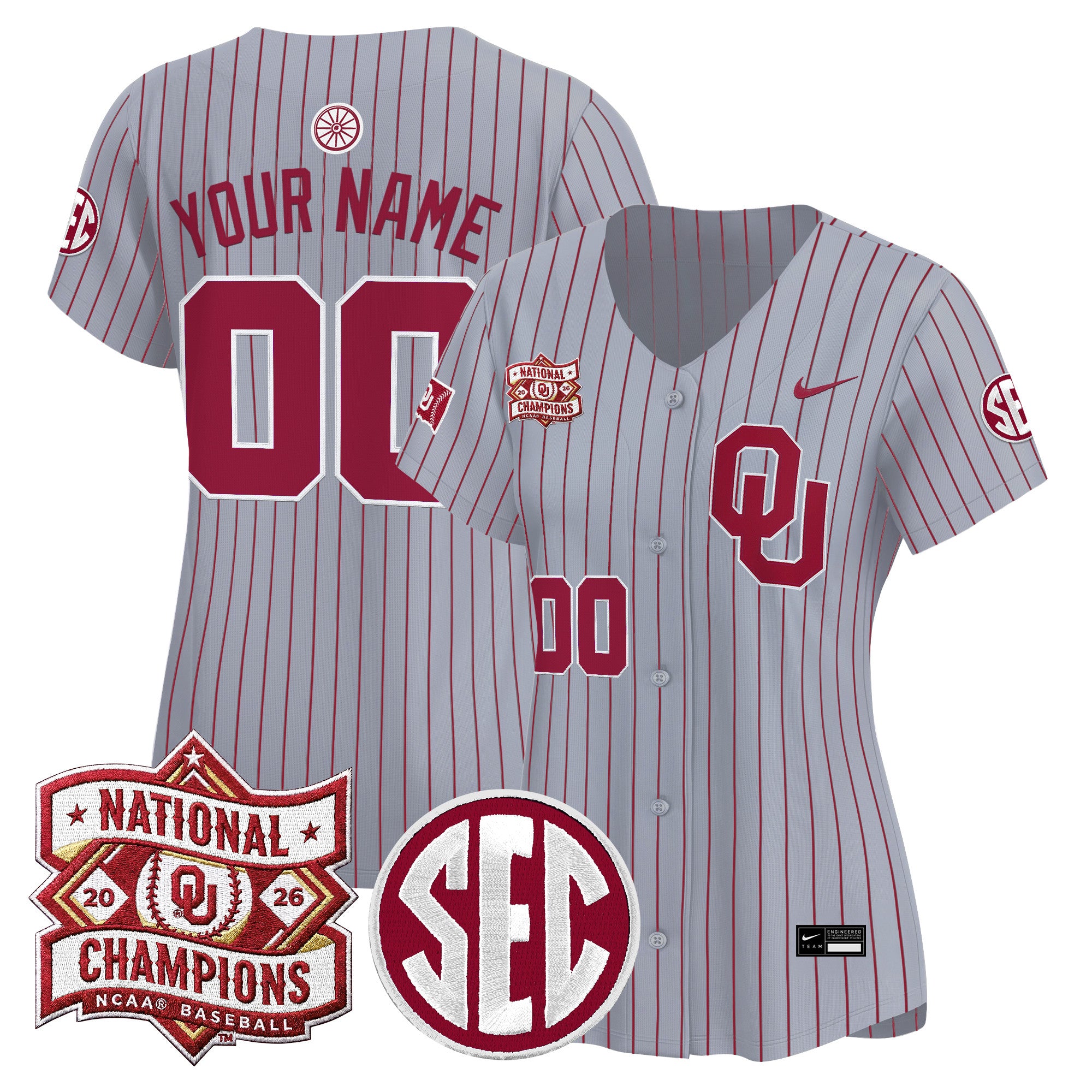 Oklahoma Sooners 2026 National Champions Patch Vapor Premier Limited Custom Jersey - All Stitched