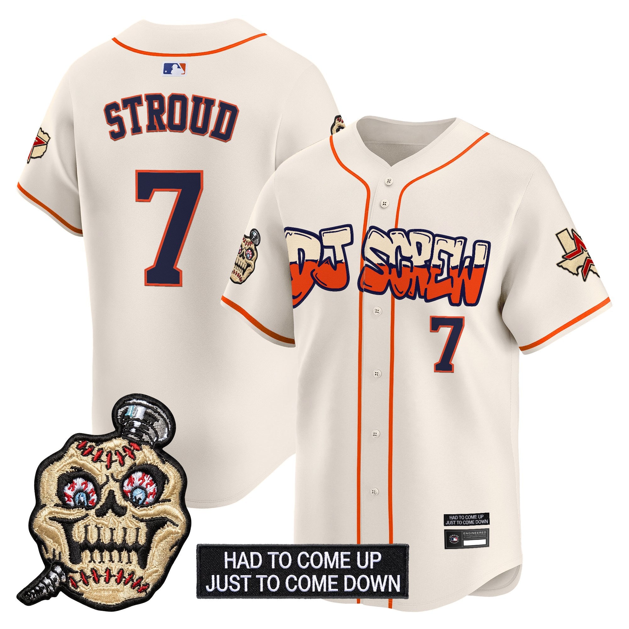 Men's Houston Astros Screwed Up Click Vapor Premier Limited Jersey V2 - All Stitched