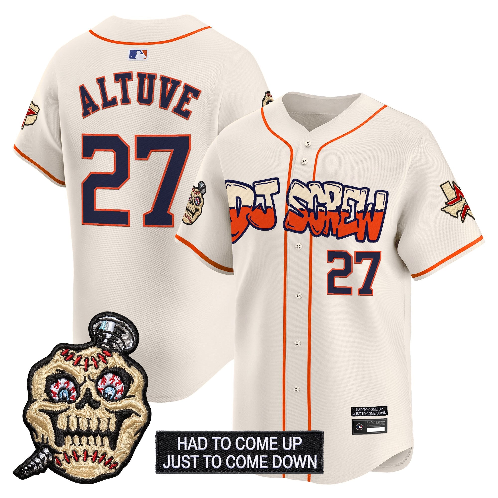 Men's Houston Astros Screwed Up Click Vapor Premier Limited Jersey V2 - All Stitched